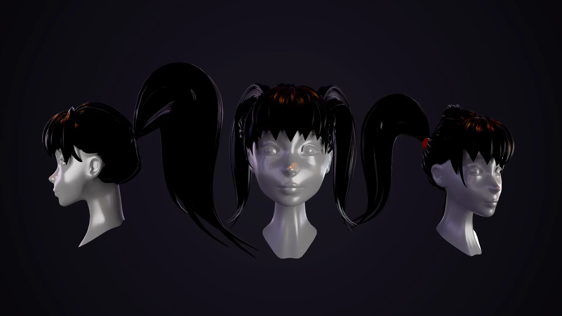 Hair Pack 10 Models