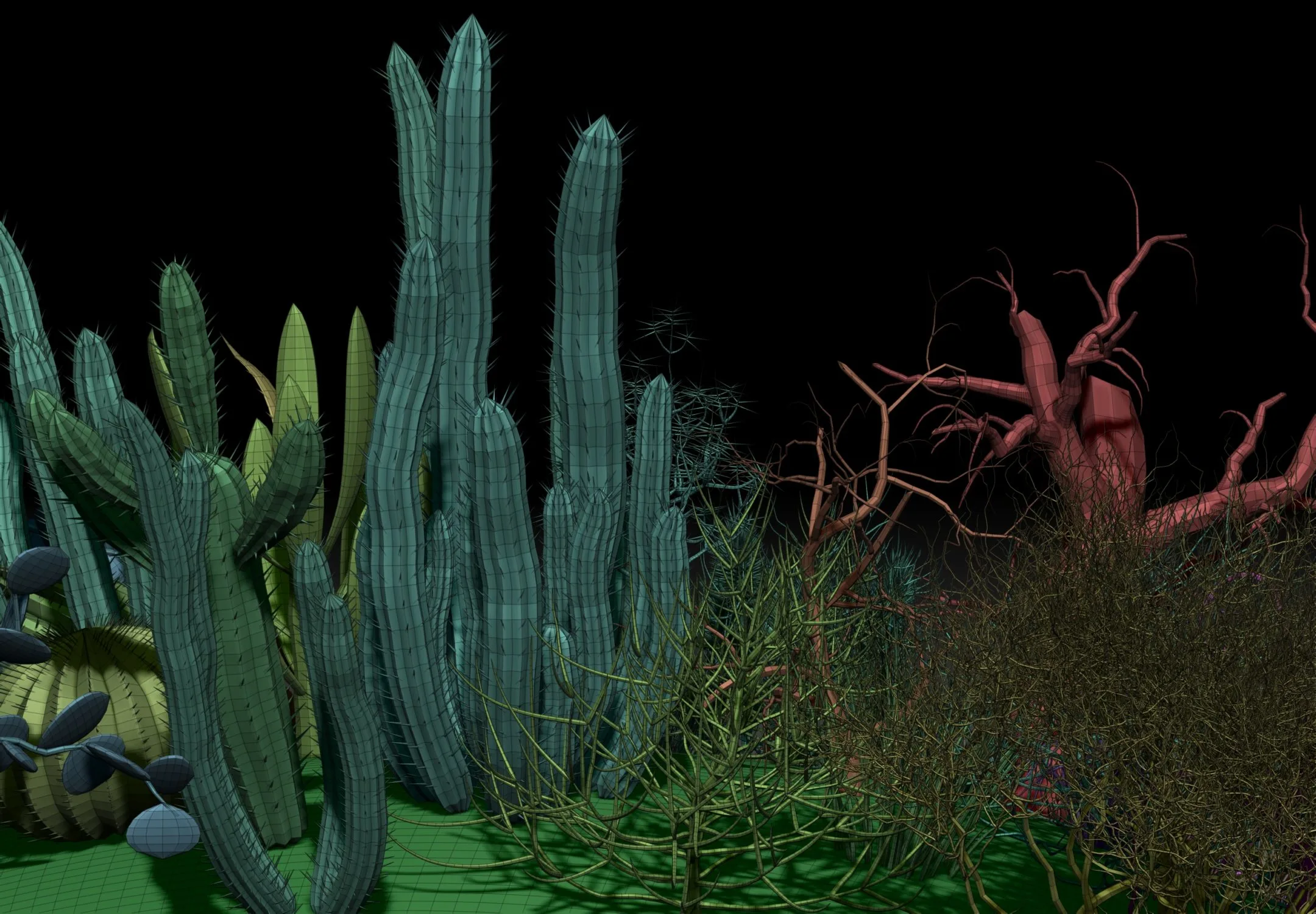 50 Desert Plant IMM Brushes for Zbrush