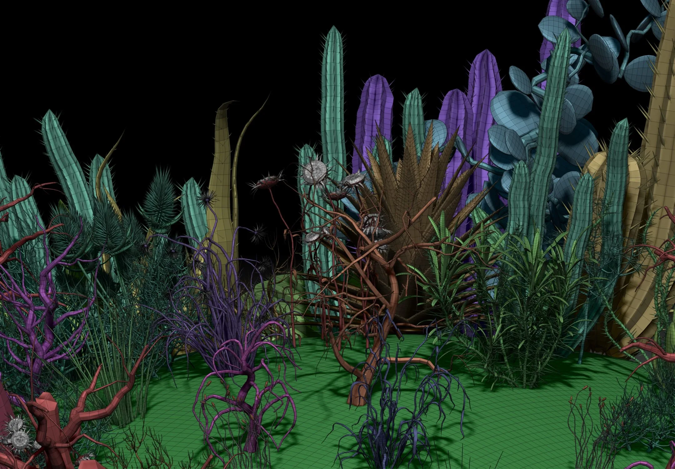 50 Desert Plant IMM Brushes for Zbrush