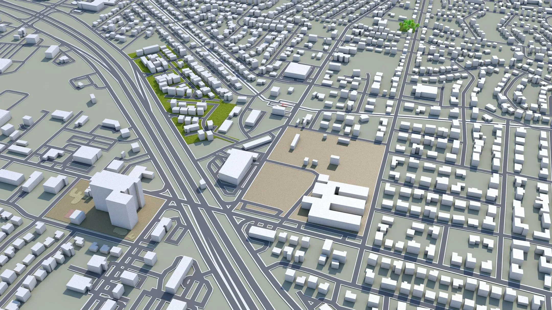 Killeen city Texas USA 3d model 25km