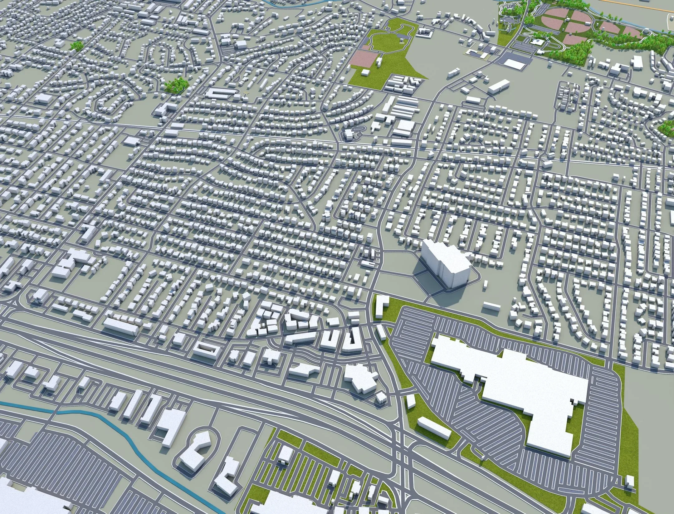 Killeen city Texas USA 3d model 25km