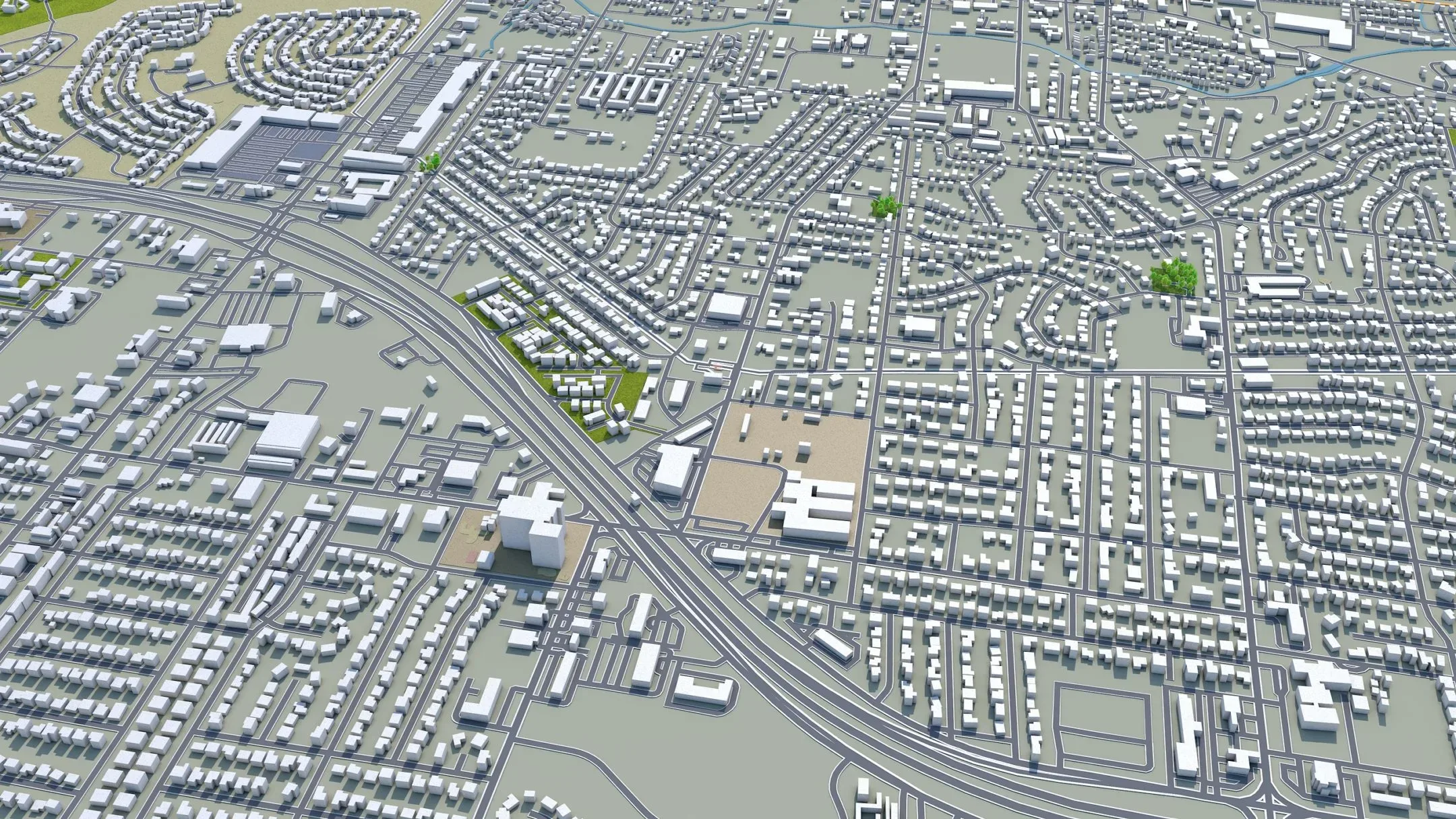 Killeen city Texas USA 3d model 25km