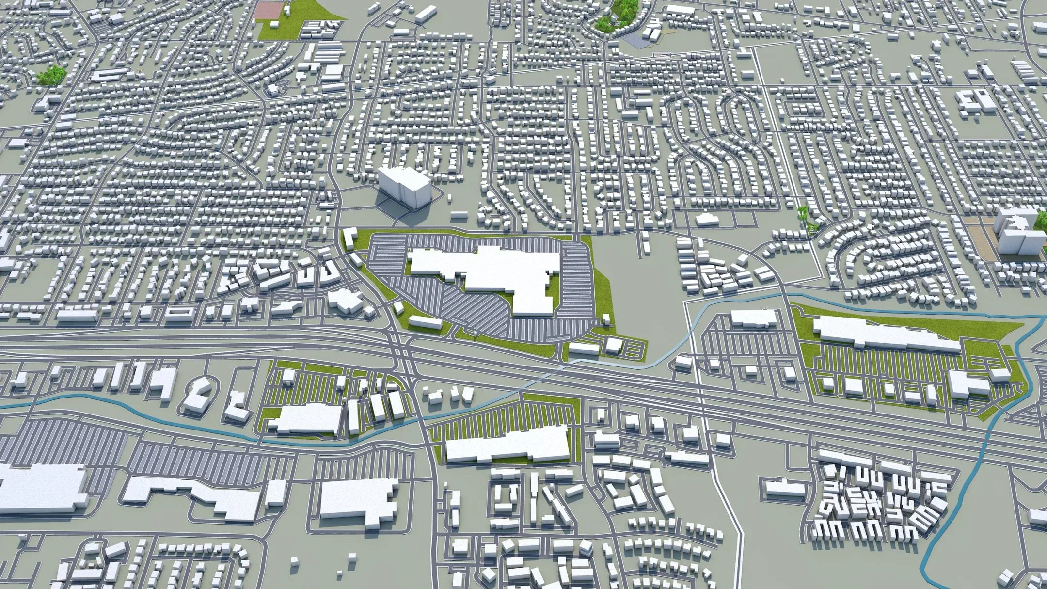 Killeen city Texas USA 3d model 25km