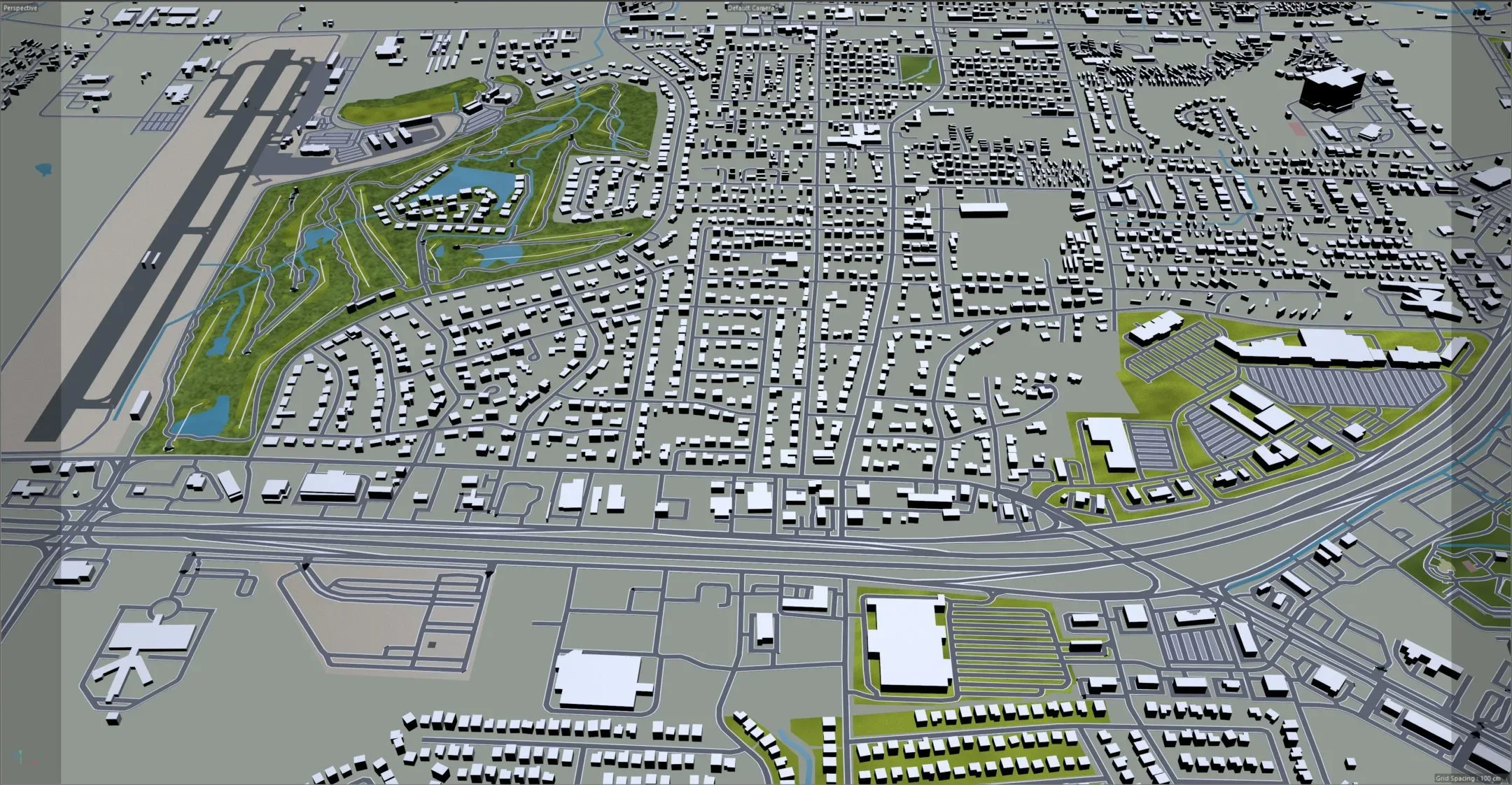 Killeen city Texas USA 3d model 25km