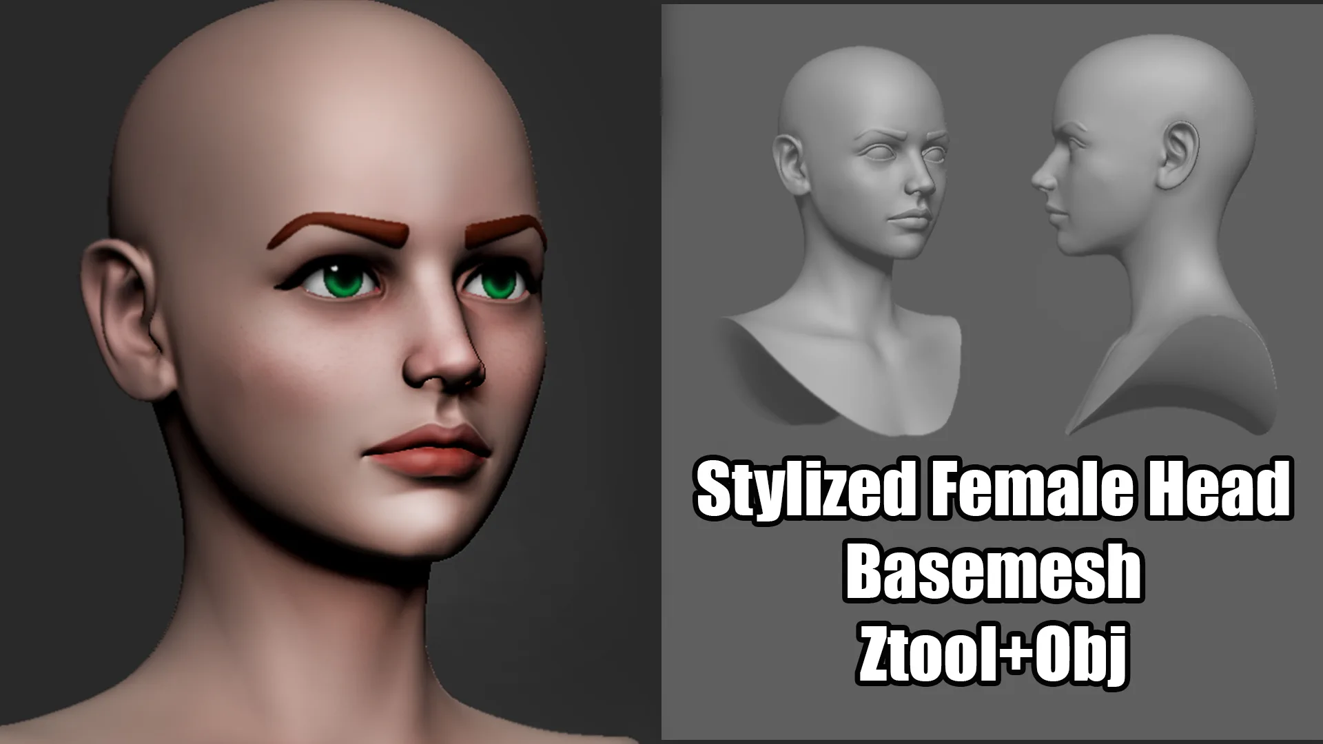 Stylized Female Head 1