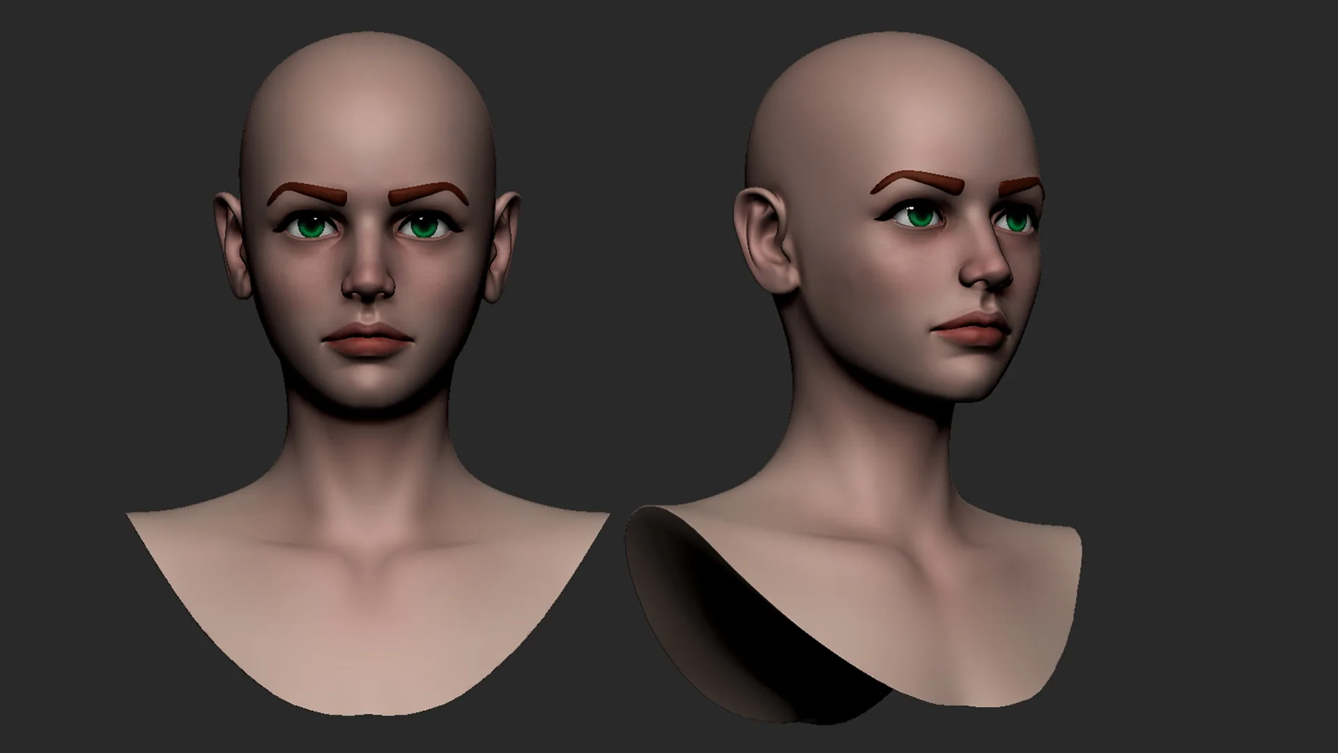 Stylized Female Head 1