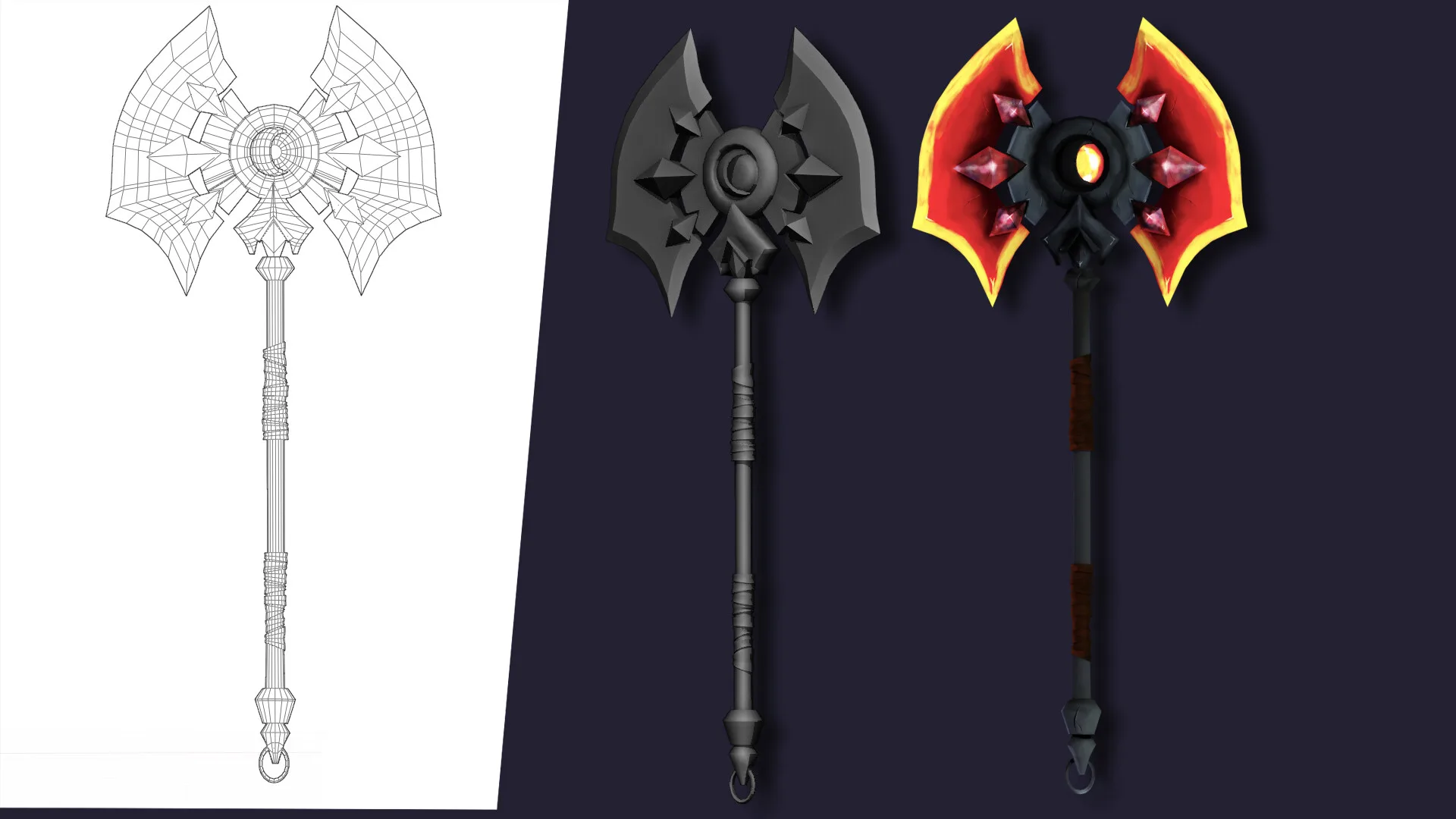 Pack of 10 Low Poly Fantasy Weapons