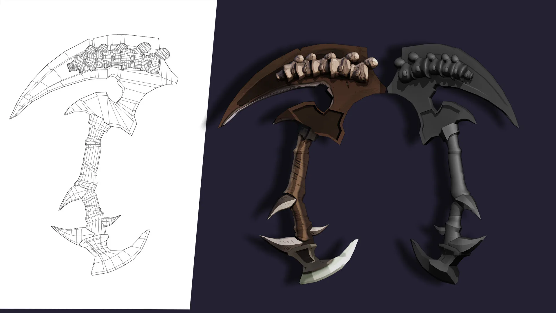 Pack of 10 Low Poly Fantasy Weapons