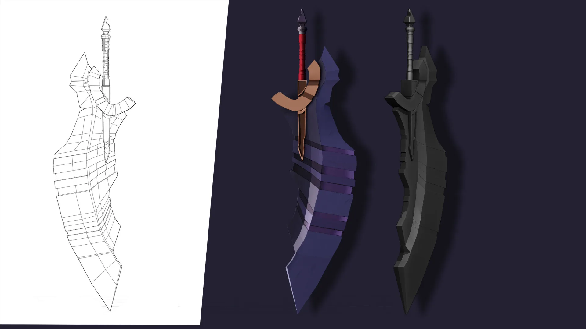 Pack of 10 Low Poly Fantasy Weapons