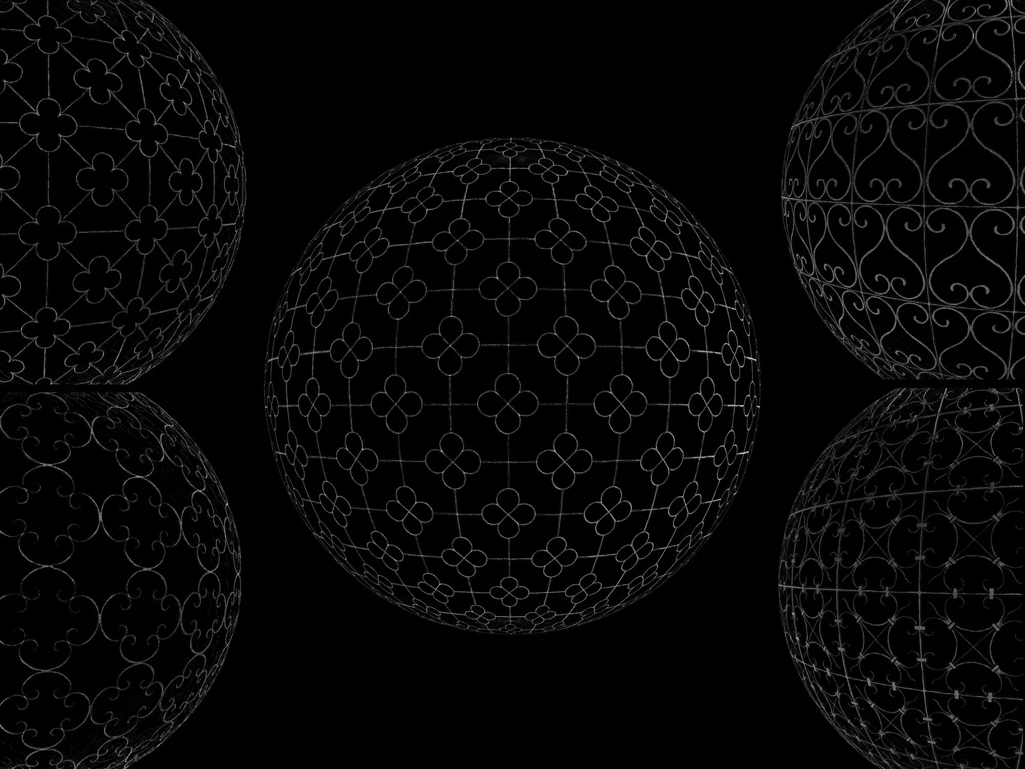 10 Metallic Decorative Fences SBSAR+2K PNG File