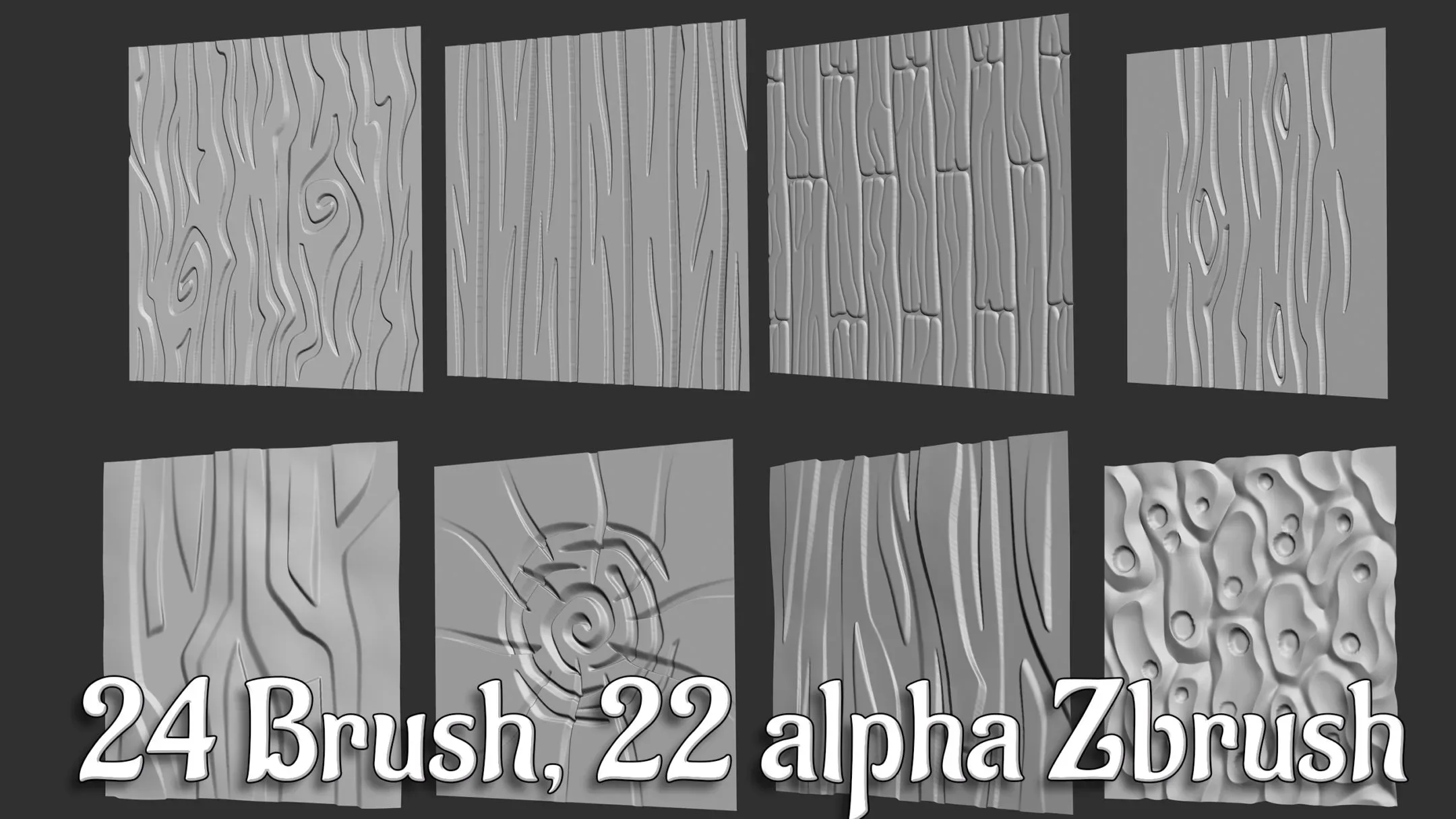 24 ZBP Brush, 22 Alpha Zbrush