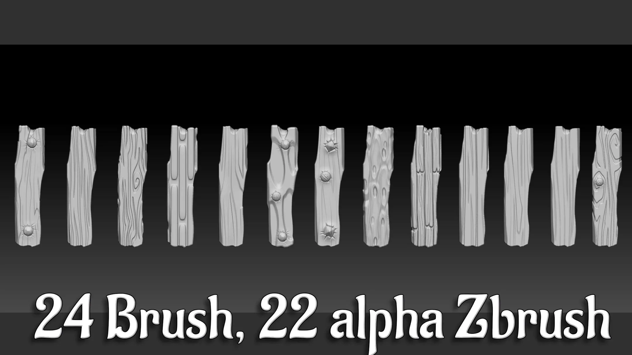 24 ZBP Brush, 22 Alpha Zbrush