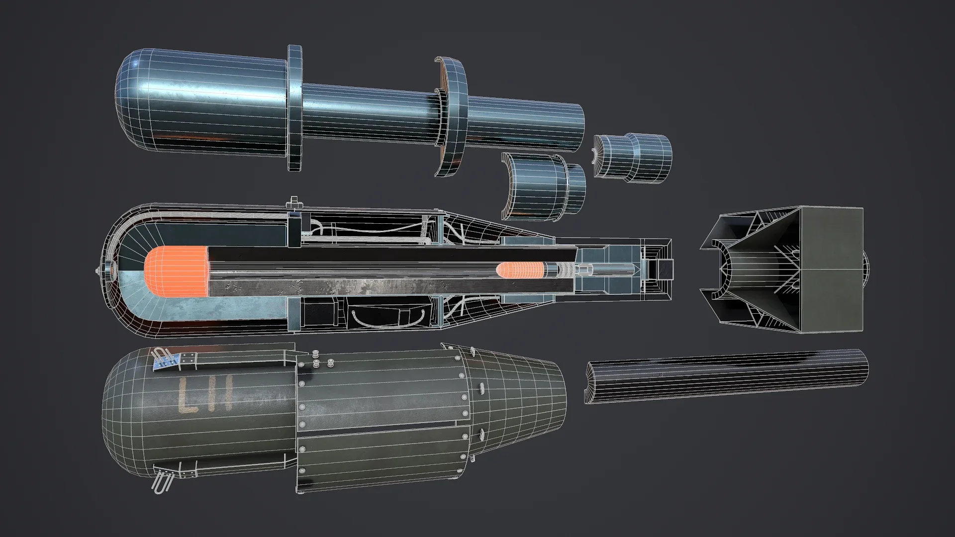 LittleBoy Atomic Bomb Cross Section