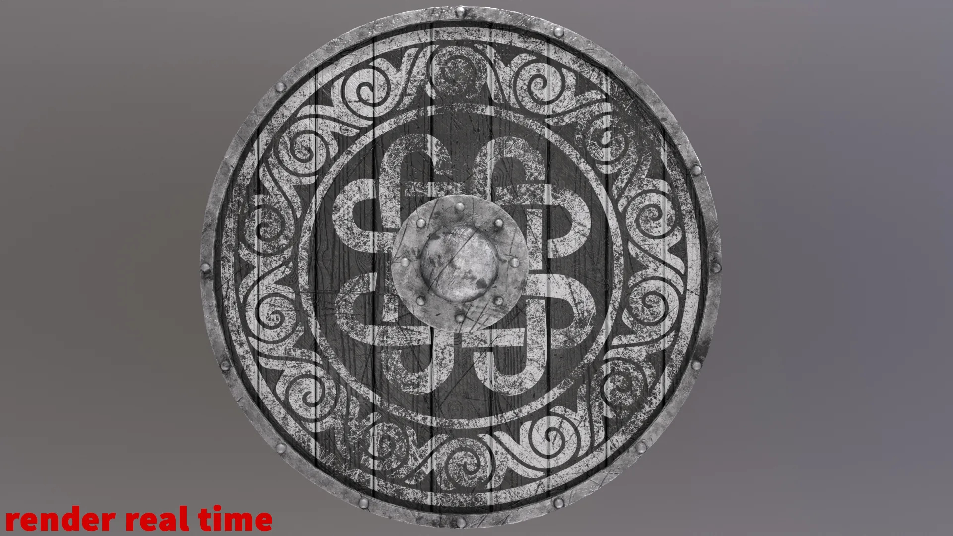 10 Viking Shields 4k PBR