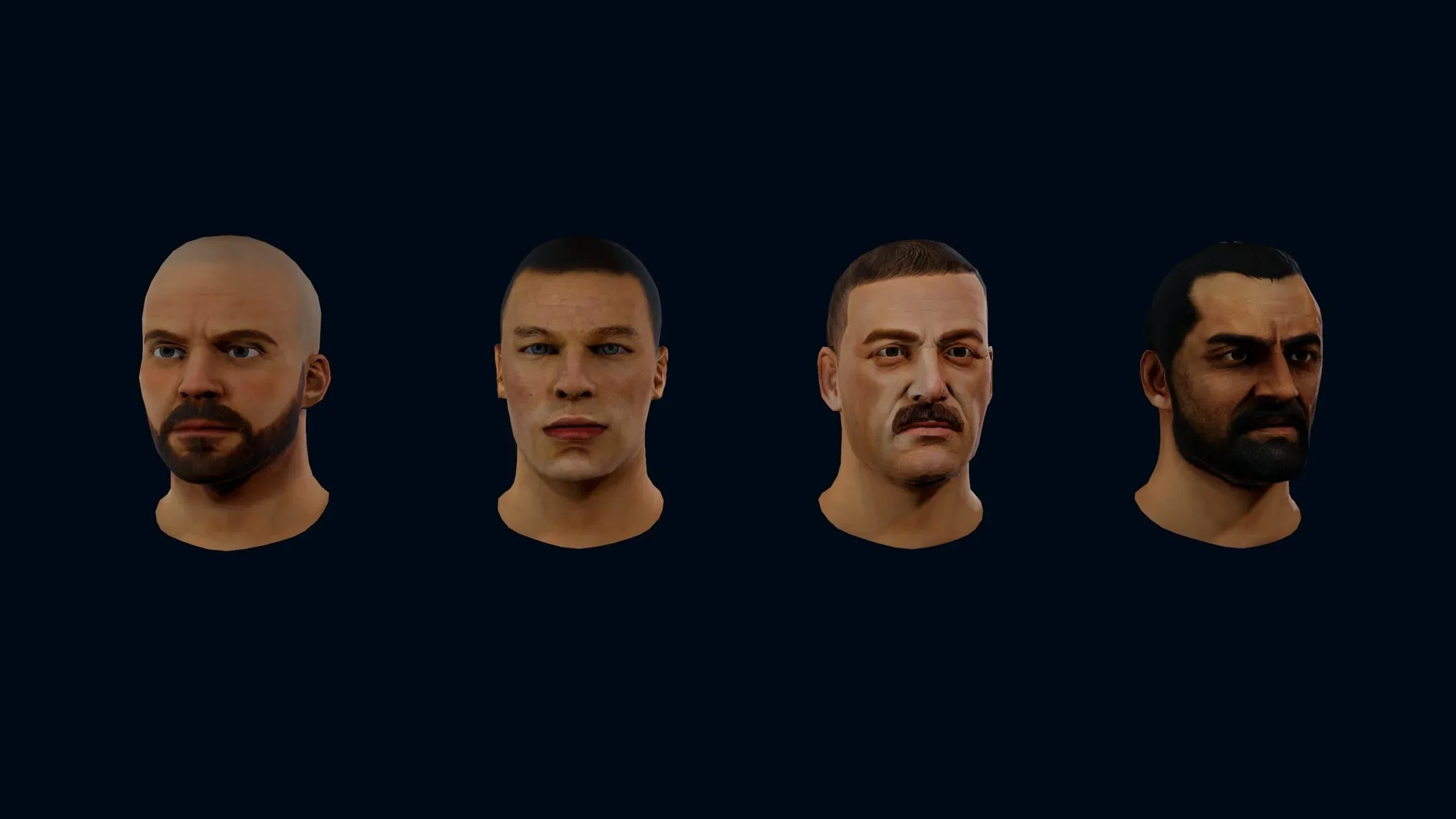 4 Male Heads