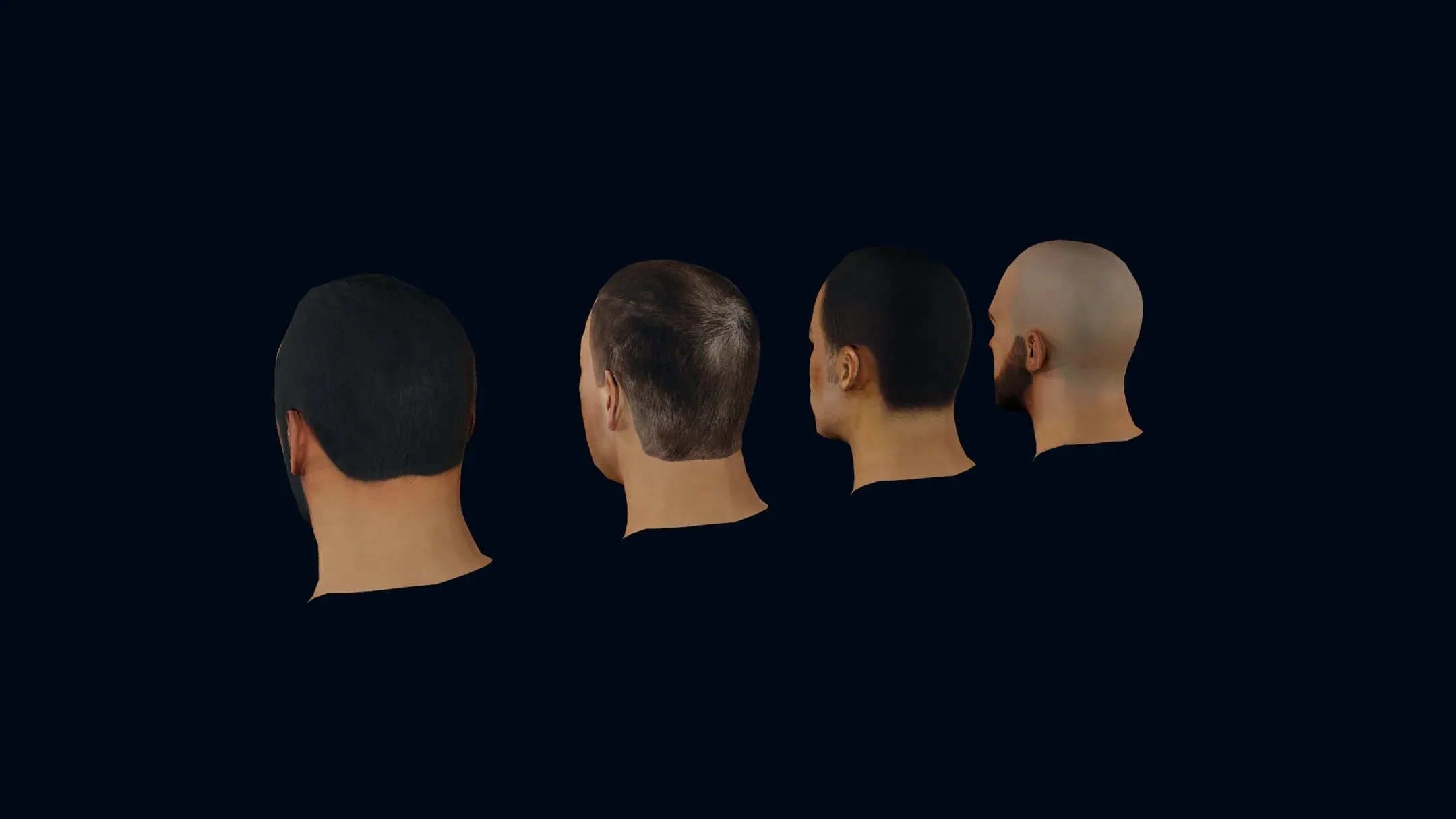 4 Male Heads