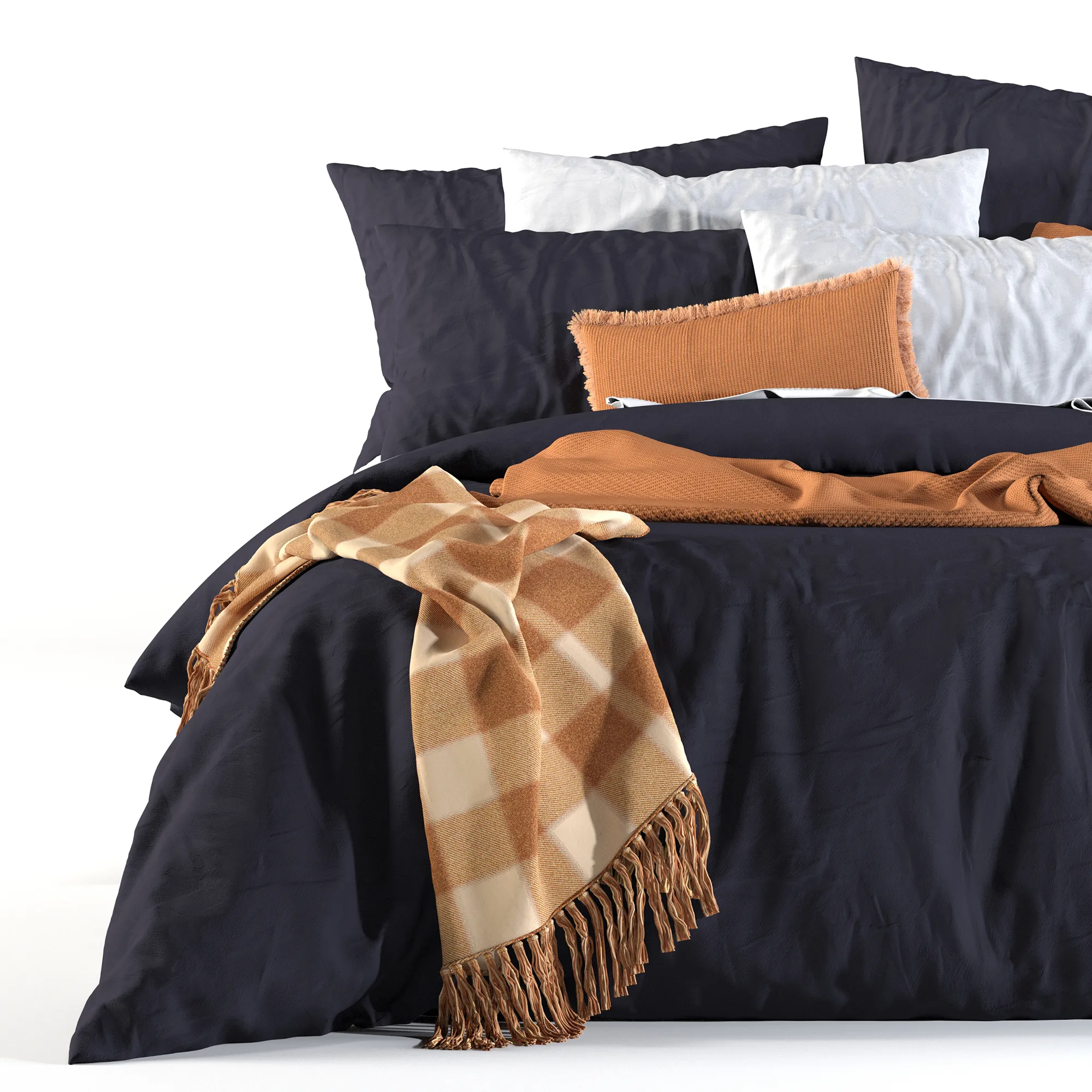 Adairs Bed #5 with Charcoal Quilt Cover Set