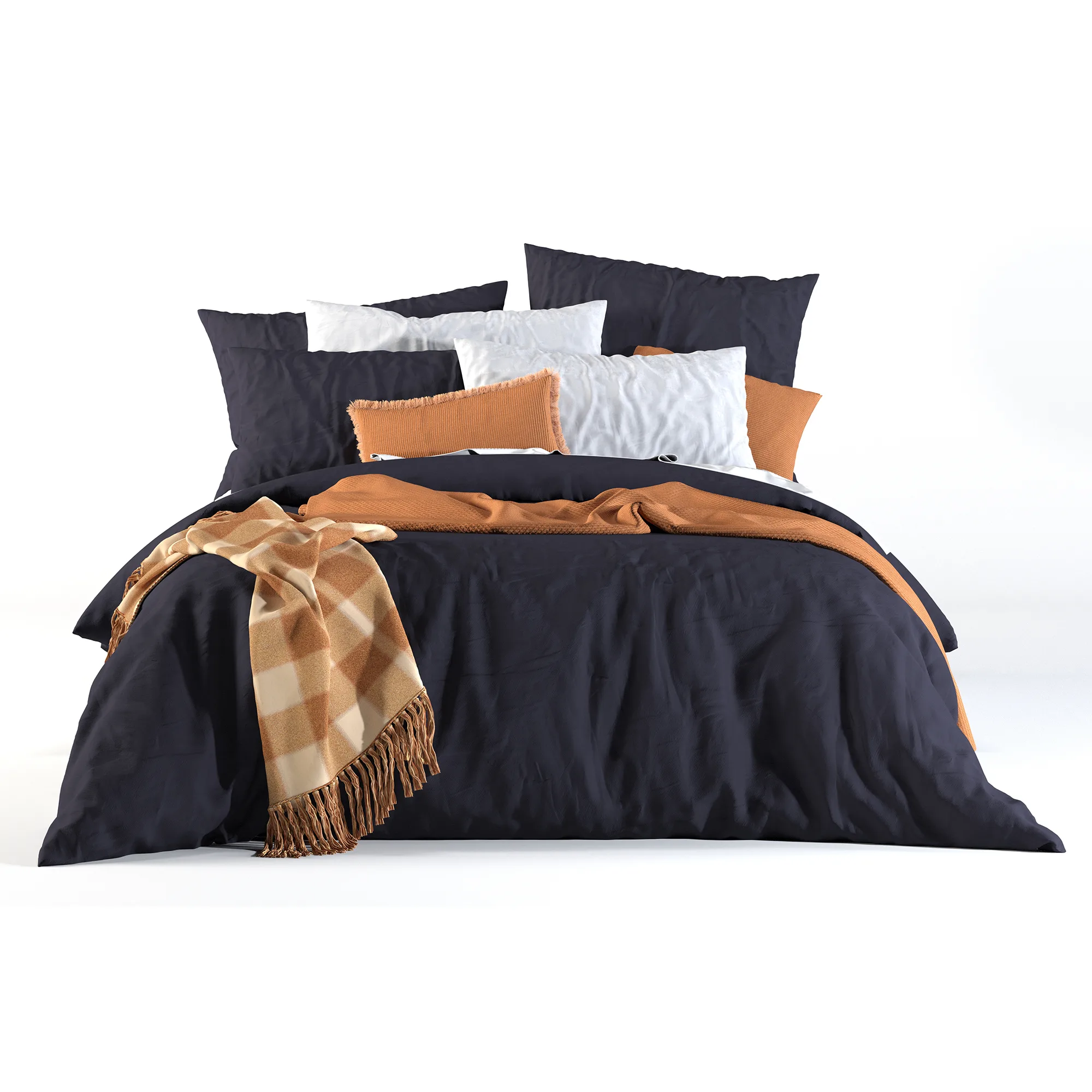 Adairs Bed #5 with Charcoal Quilt Cover Set