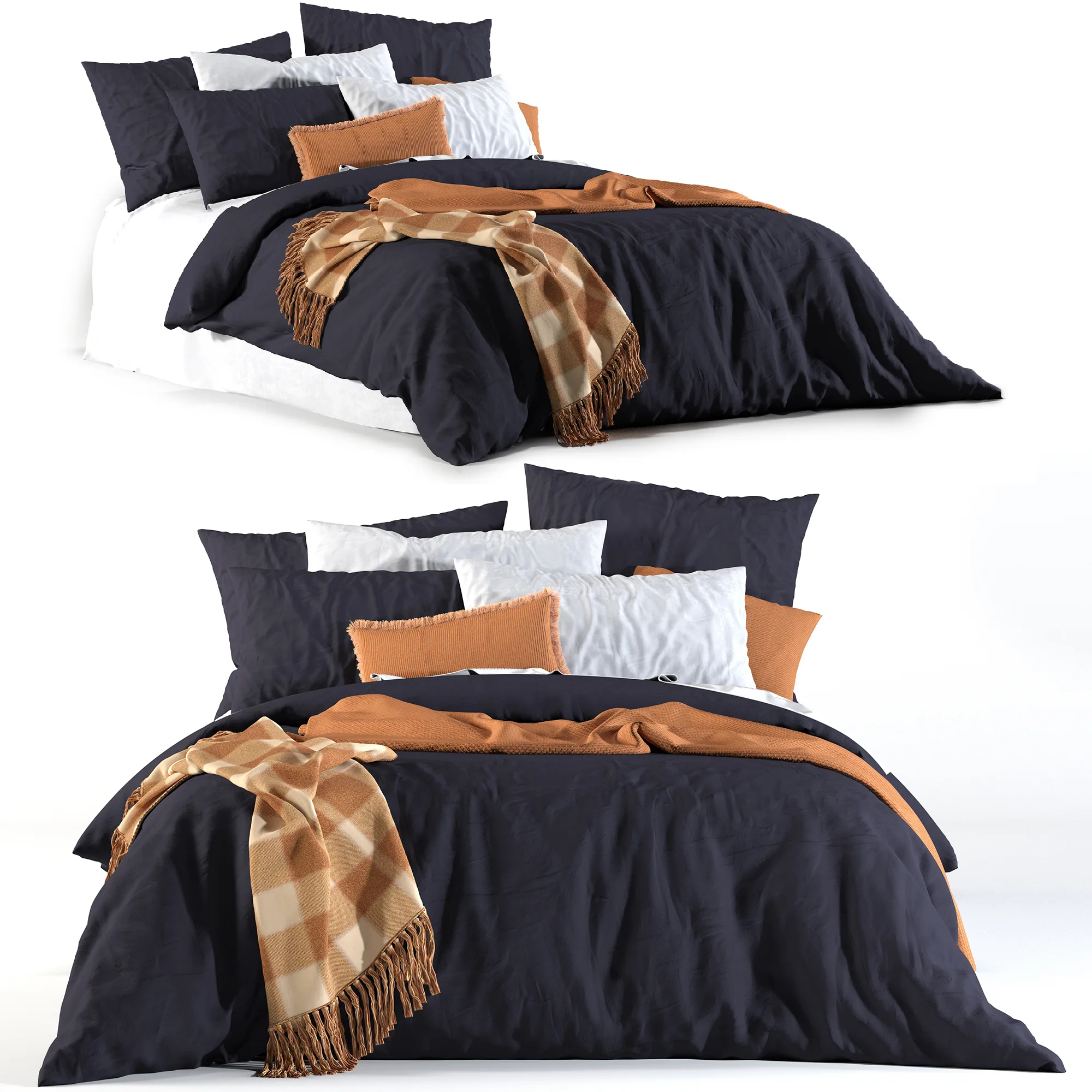Adairs Bed #5 with Charcoal Quilt Cover Set