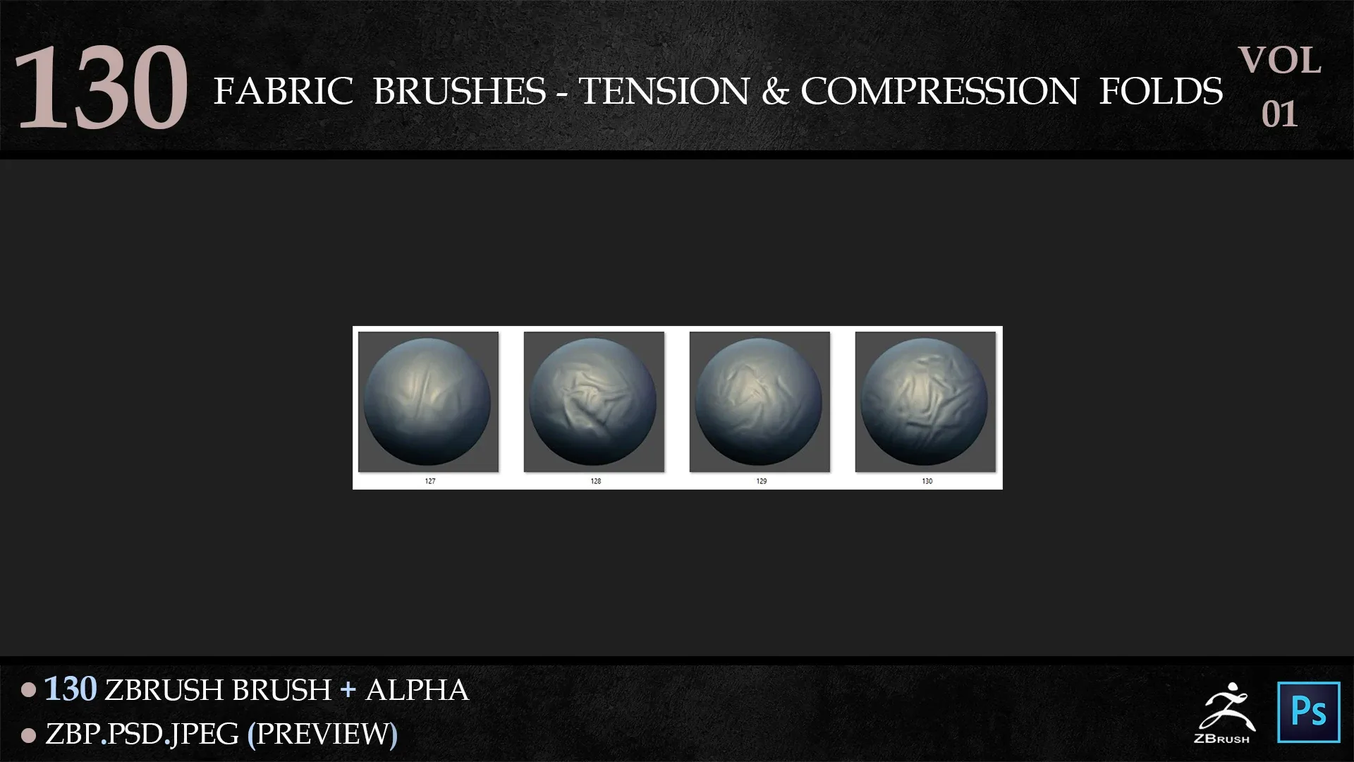 130 Fabric Brushes - Tension & Compression Folds