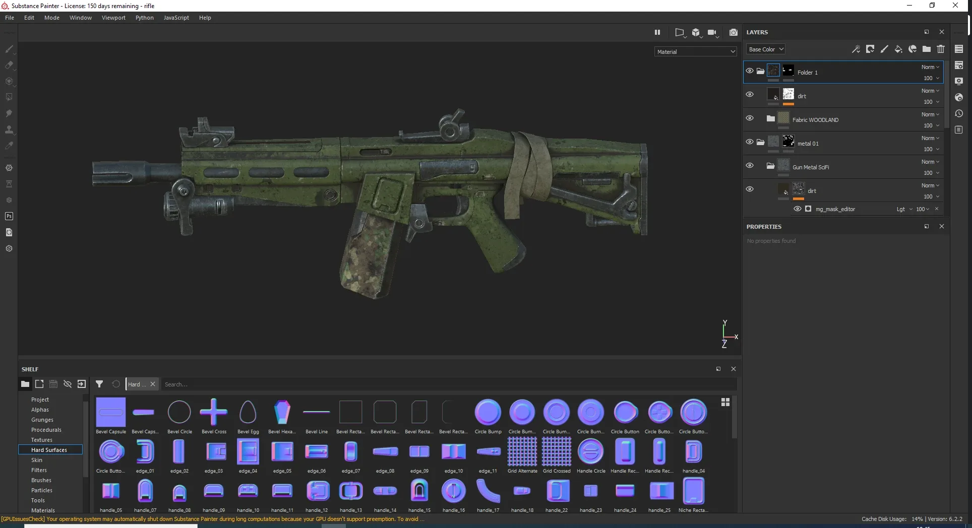 Assault Rifle Sci-Fi Post Apocalypse Game Ready