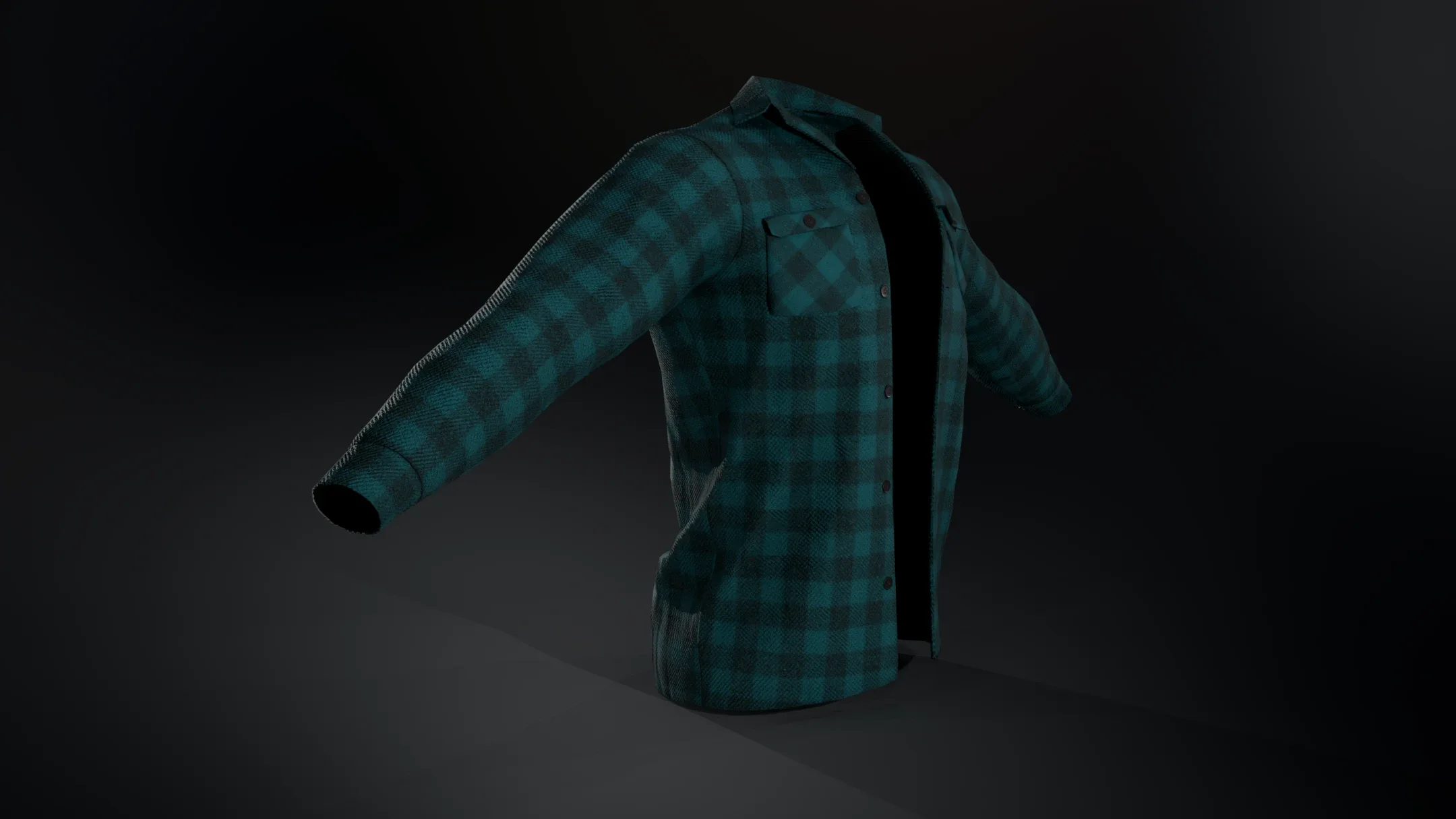 Cyan Flannel Shirt