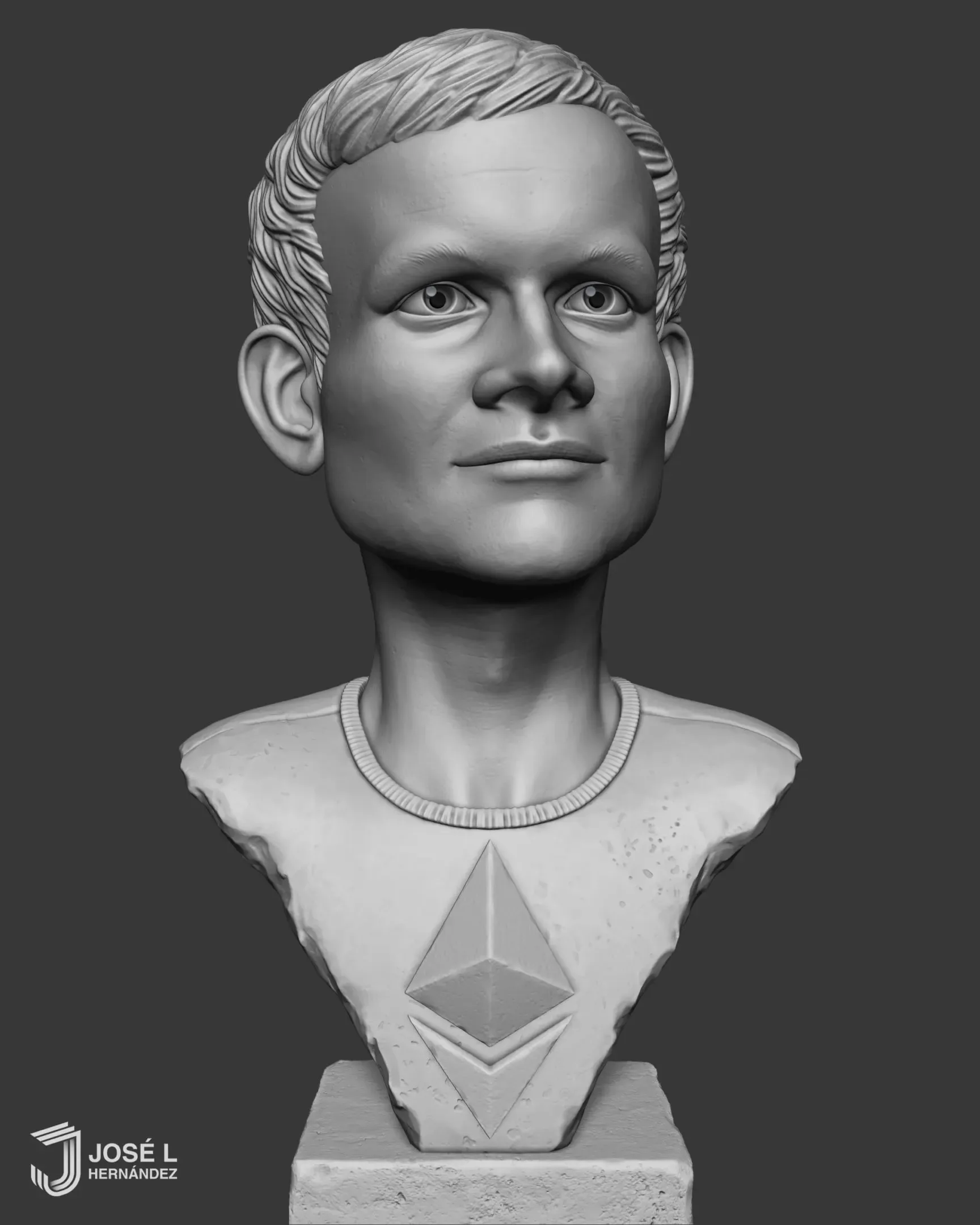 Bust of Vitalik Buterin - Ethereum