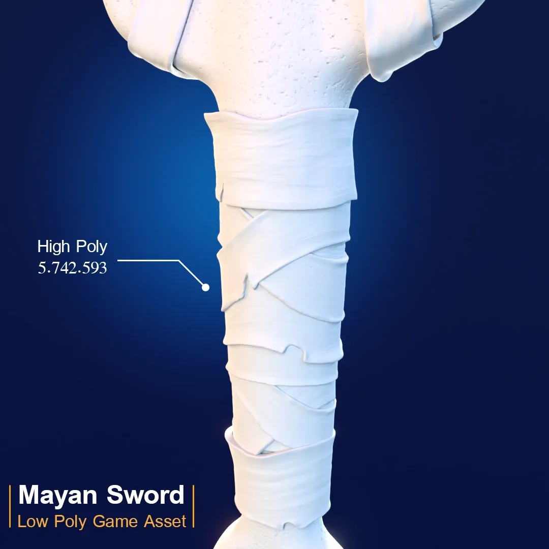 Free Low Poly Mayan Sword