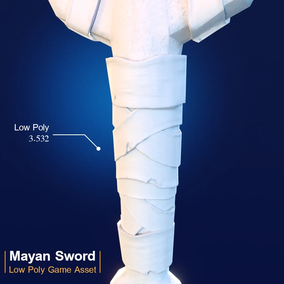 Free Low Poly Mayan Sword