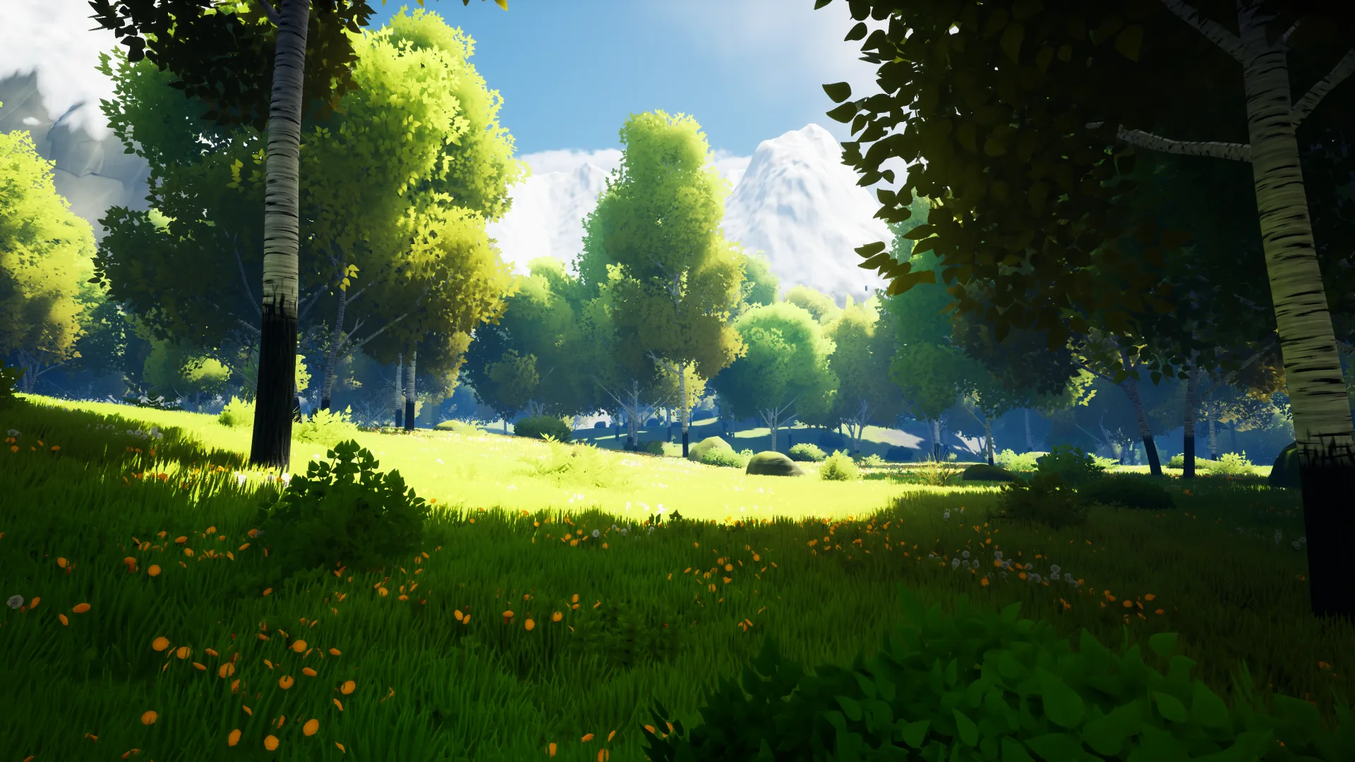 Stylized Birch Forest