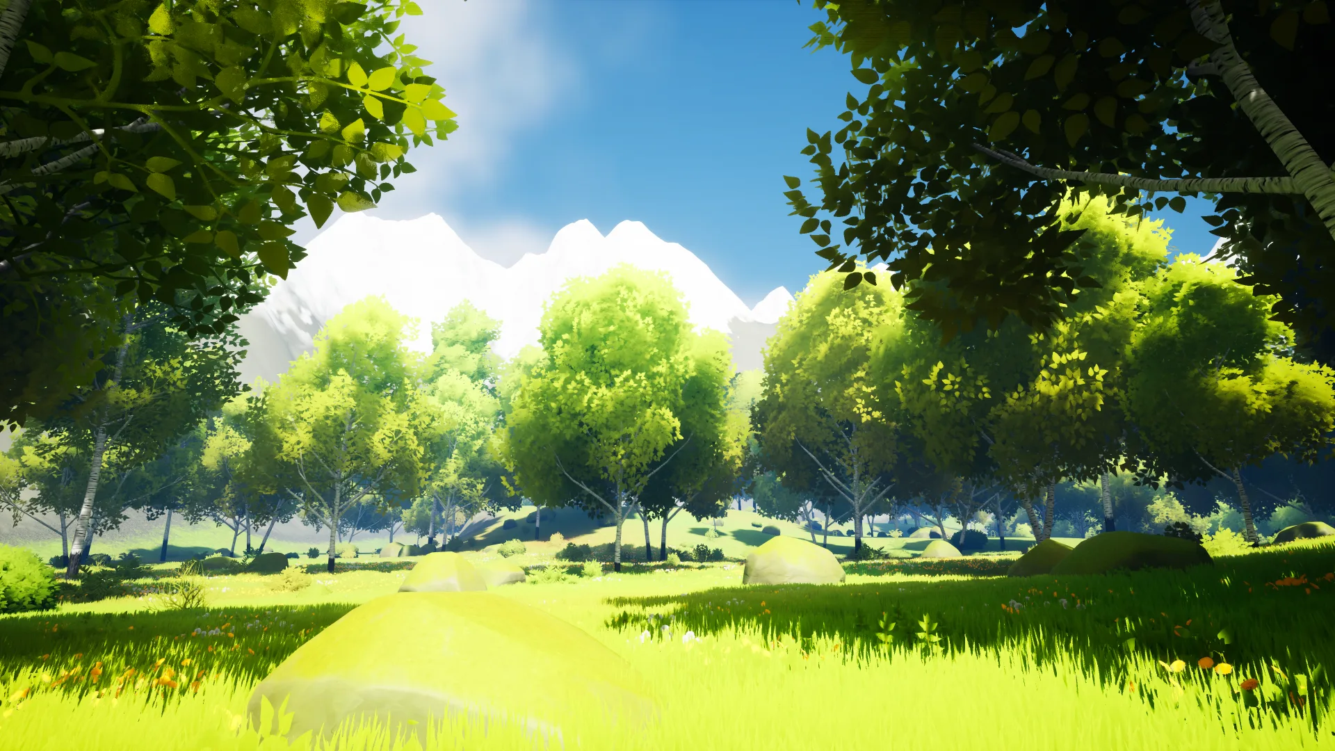 Stylized Birch Forest