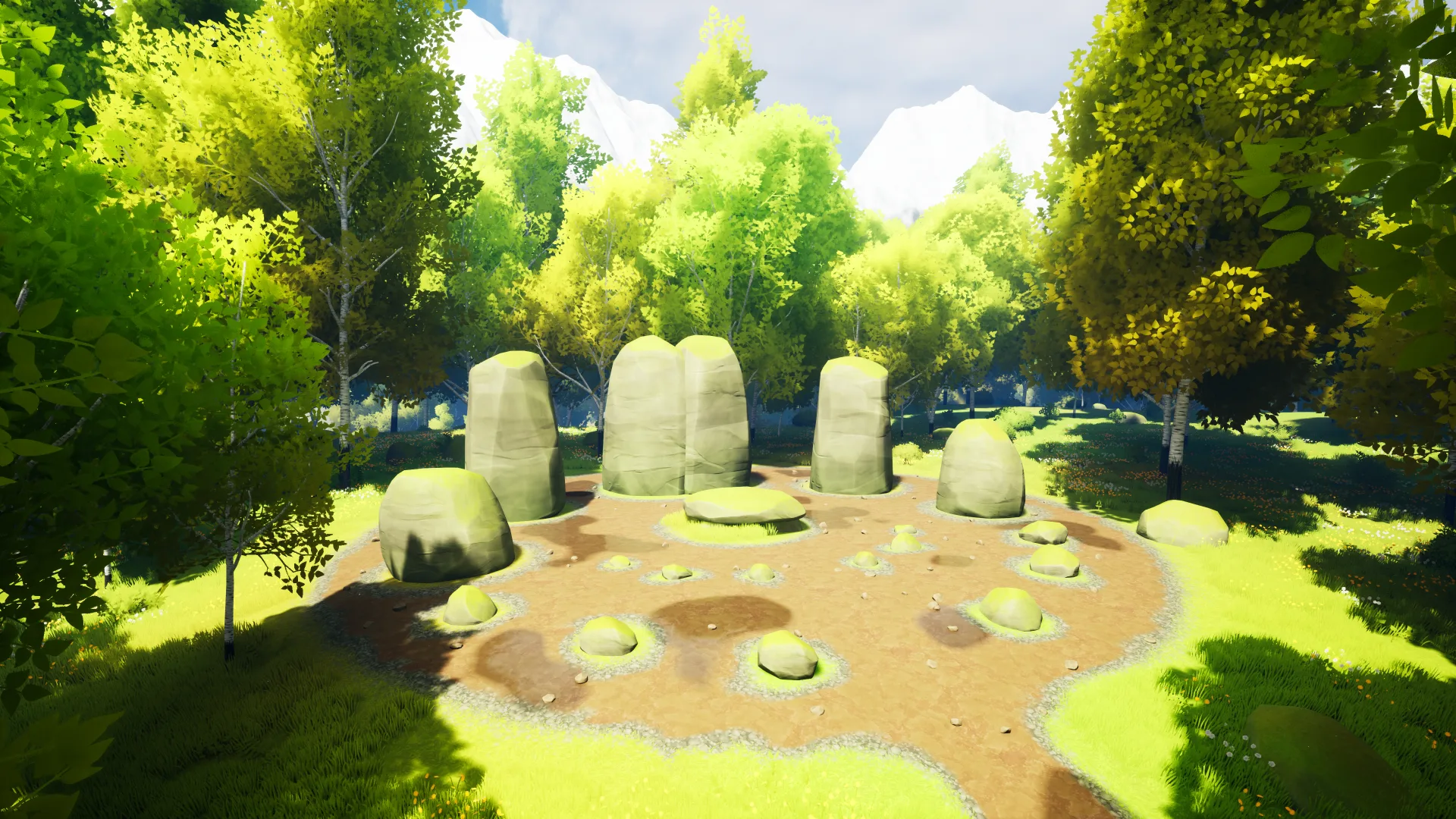 Stylized Birch Forest