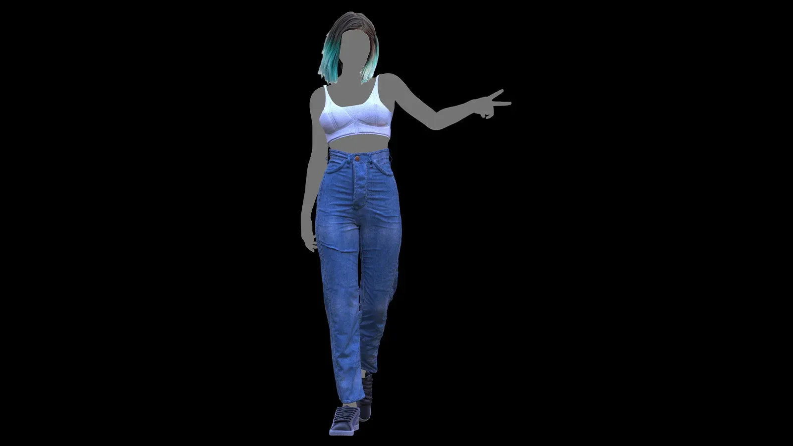 GENESIS 8 FEMALE: realistic jeans and top| CLO3D| MD PROJECT +OBJ