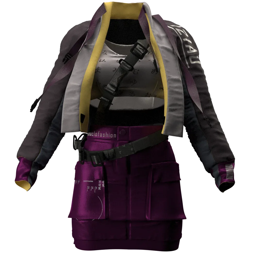 GENESIS 8 FEMALE: CYBERPUNK SET| CLO3D| MARVELOUS DESIGNER PROJECT +OBJ+FBX