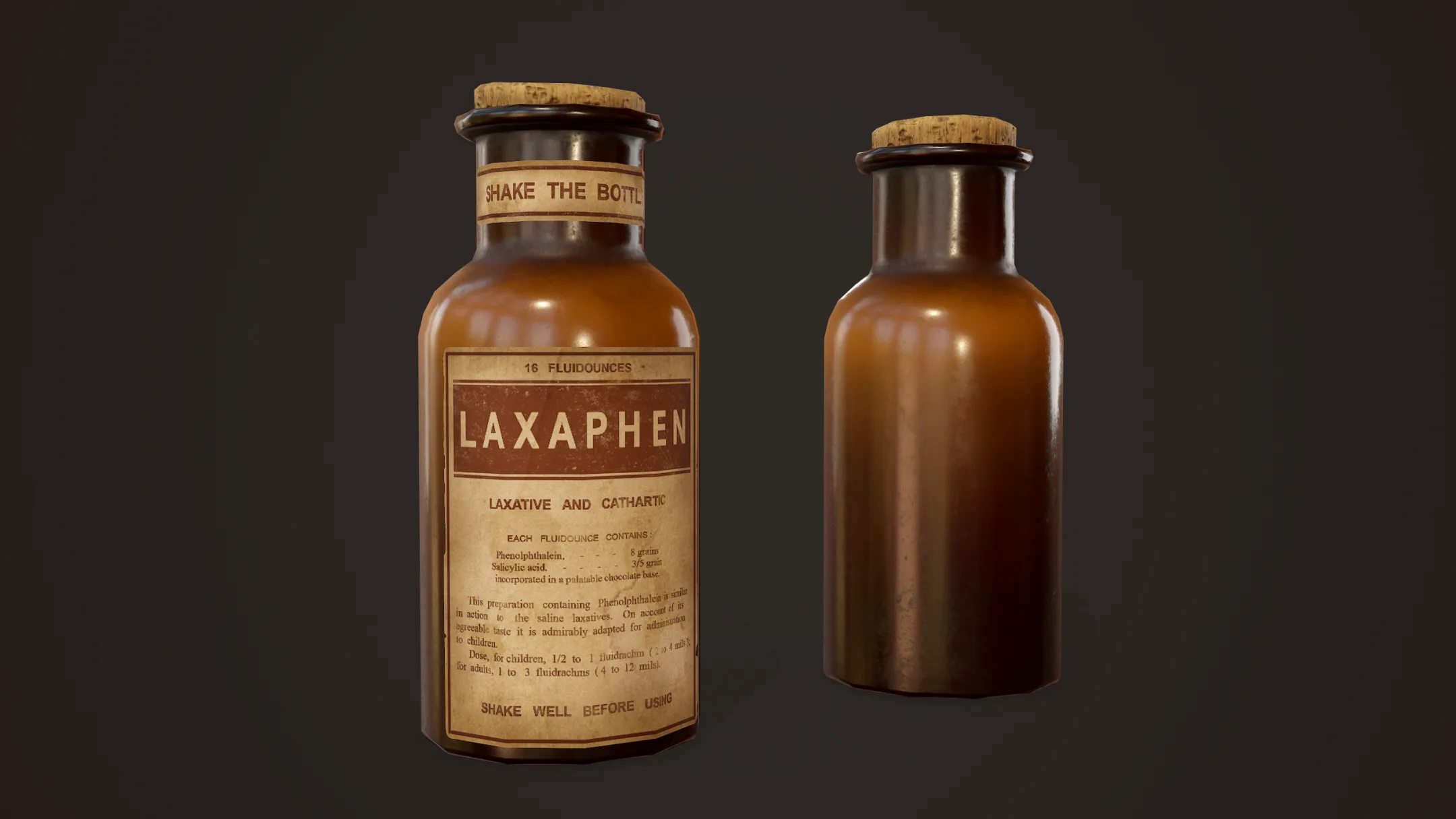 Antique Apothecary Bottles - PBR Game Ready