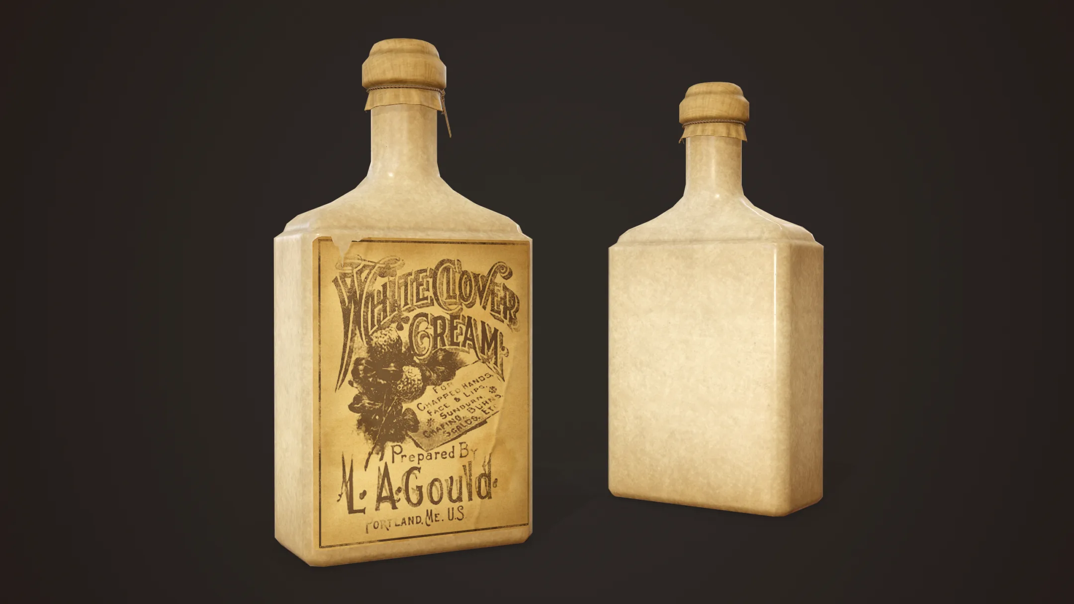 Antique Apothecary Bottles - PBR Game Ready