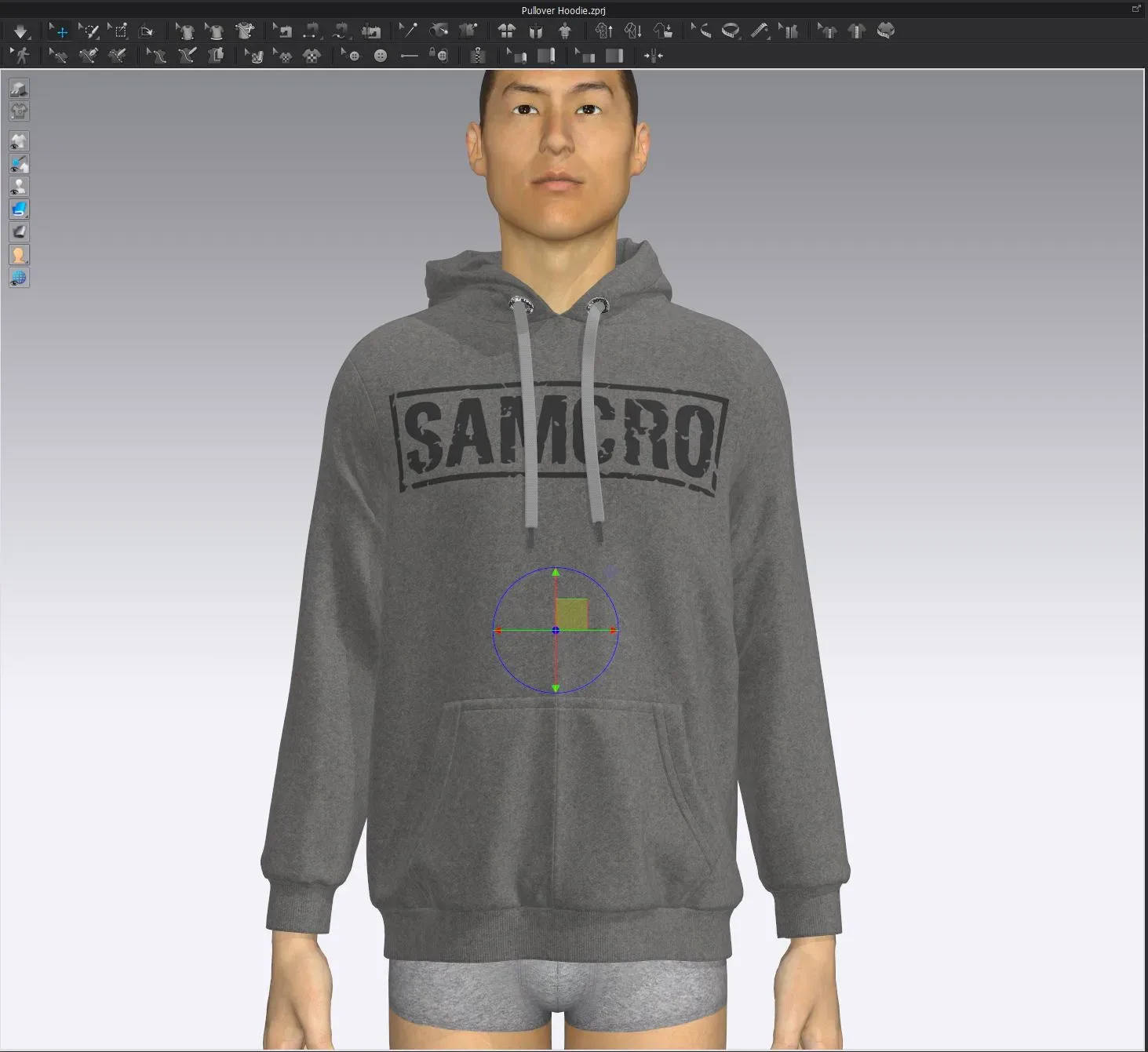 Pullover Hoodie, Marvelous Designer, Clo3d