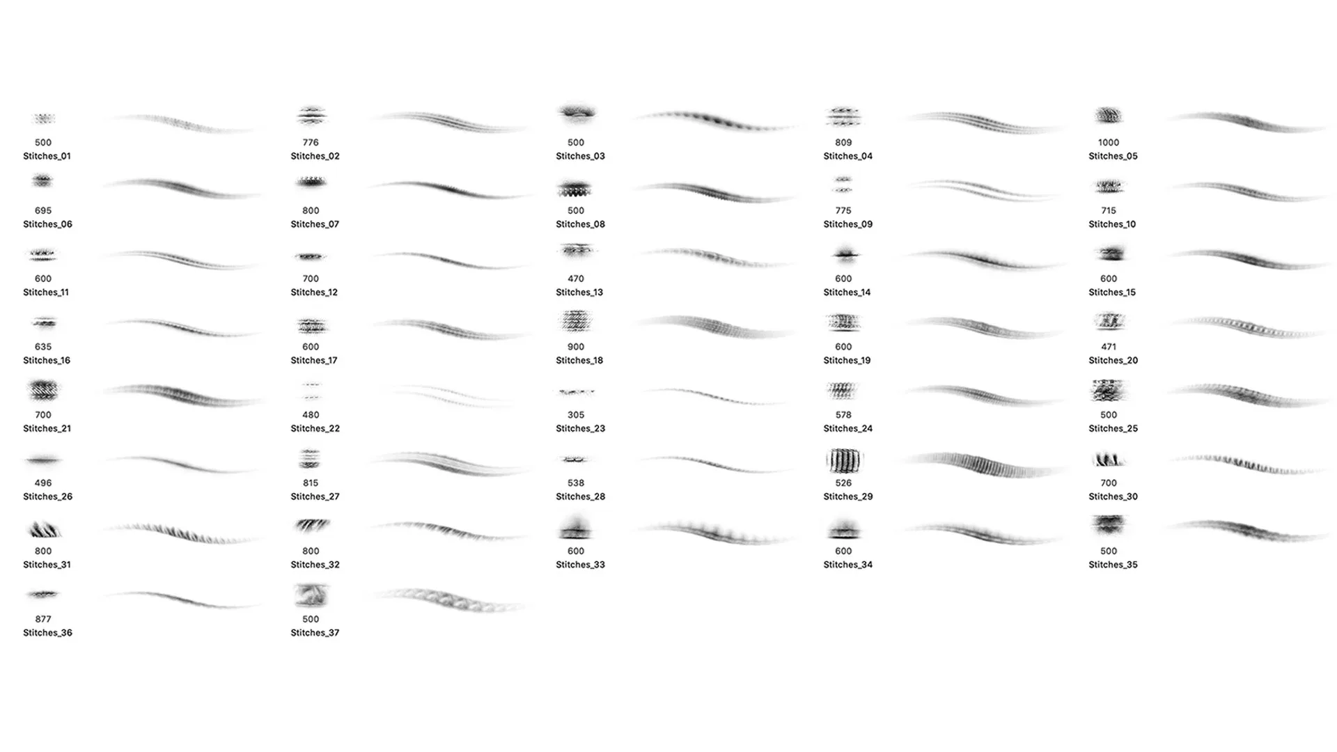 Stitches Brush Set