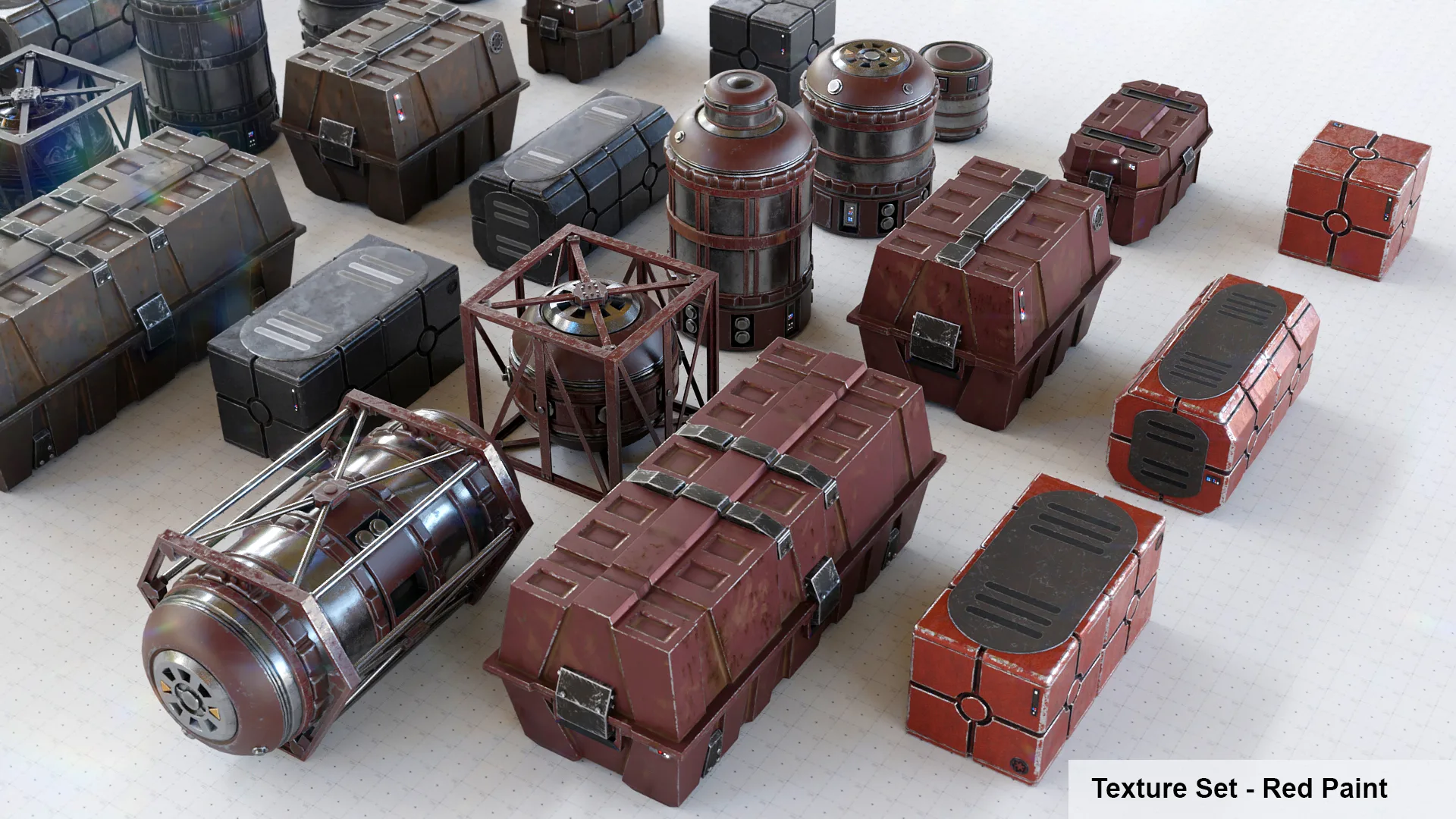 Star Wars Cargo Crates And Barrels 33 Variants - 3D PBR AssetKit