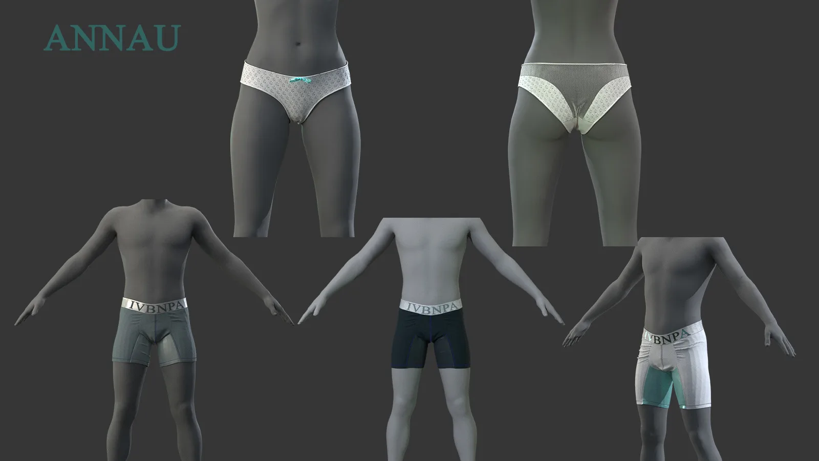 GENESIS 8 FEMALE|MALE: LINGERIE, UNDERWEAR SET| CLO3D| MARVELOUS DESIGNER PROJECT +OBJ+FBX