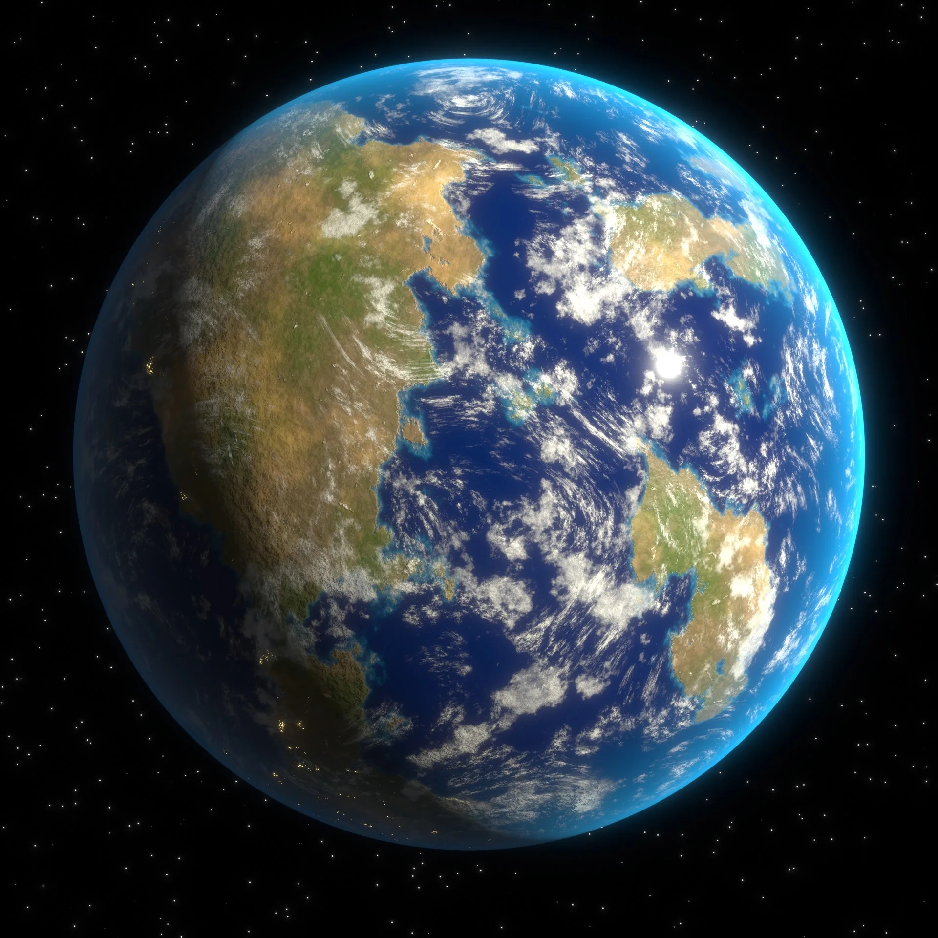 Completely Procedural Earth (Blender)