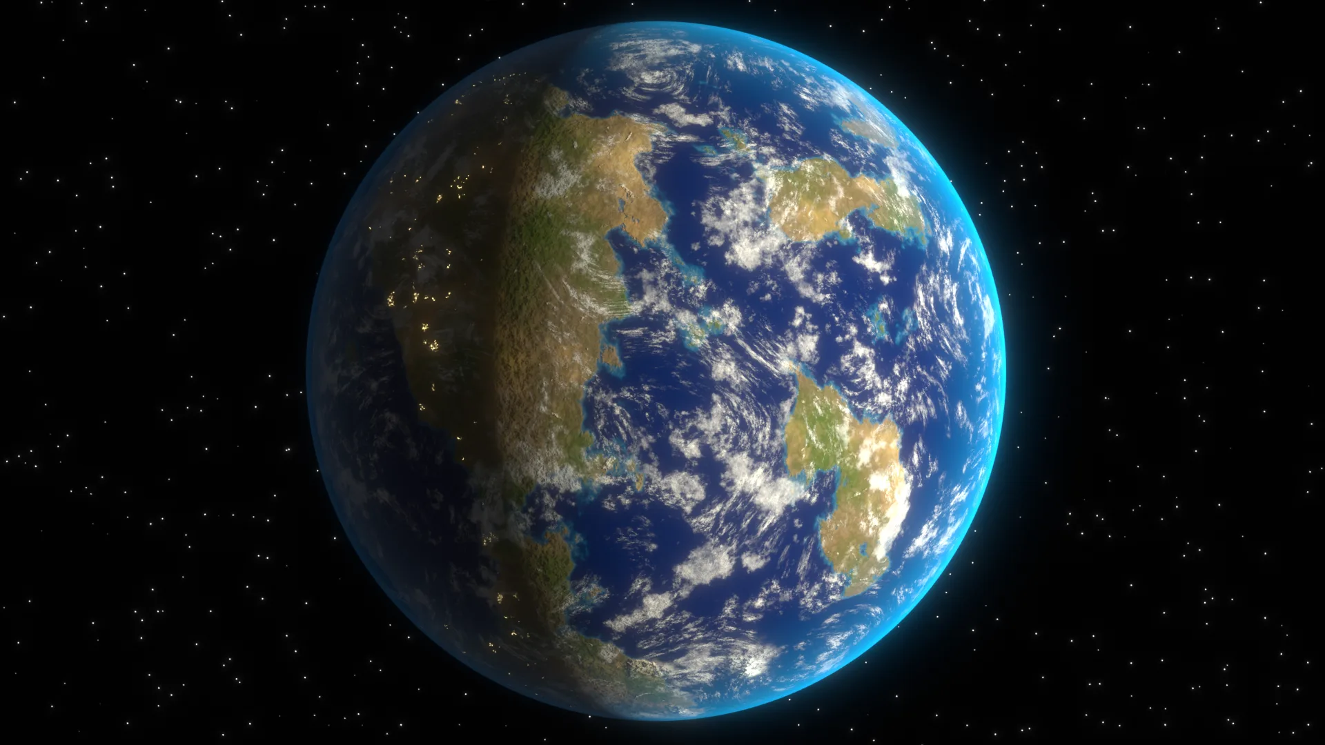 Completely Procedural Earth (Blender)