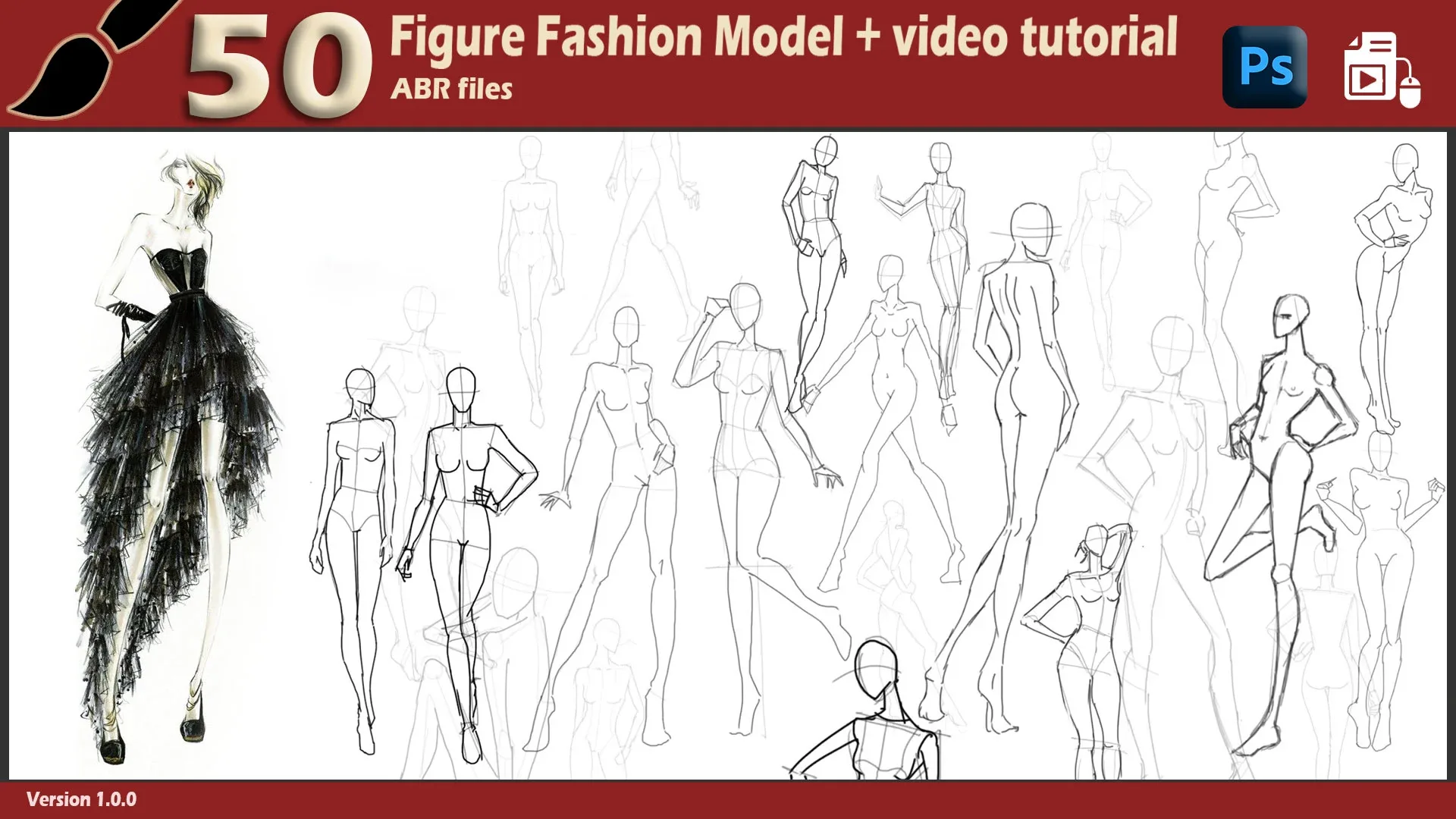 50 Model Figure / Demo Video - Fashion Designer
