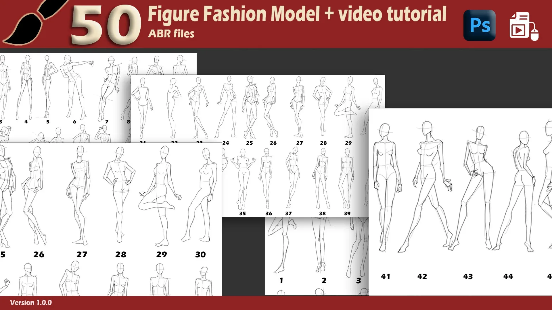 50 Model Figure / Demo Video - Fashion Designer