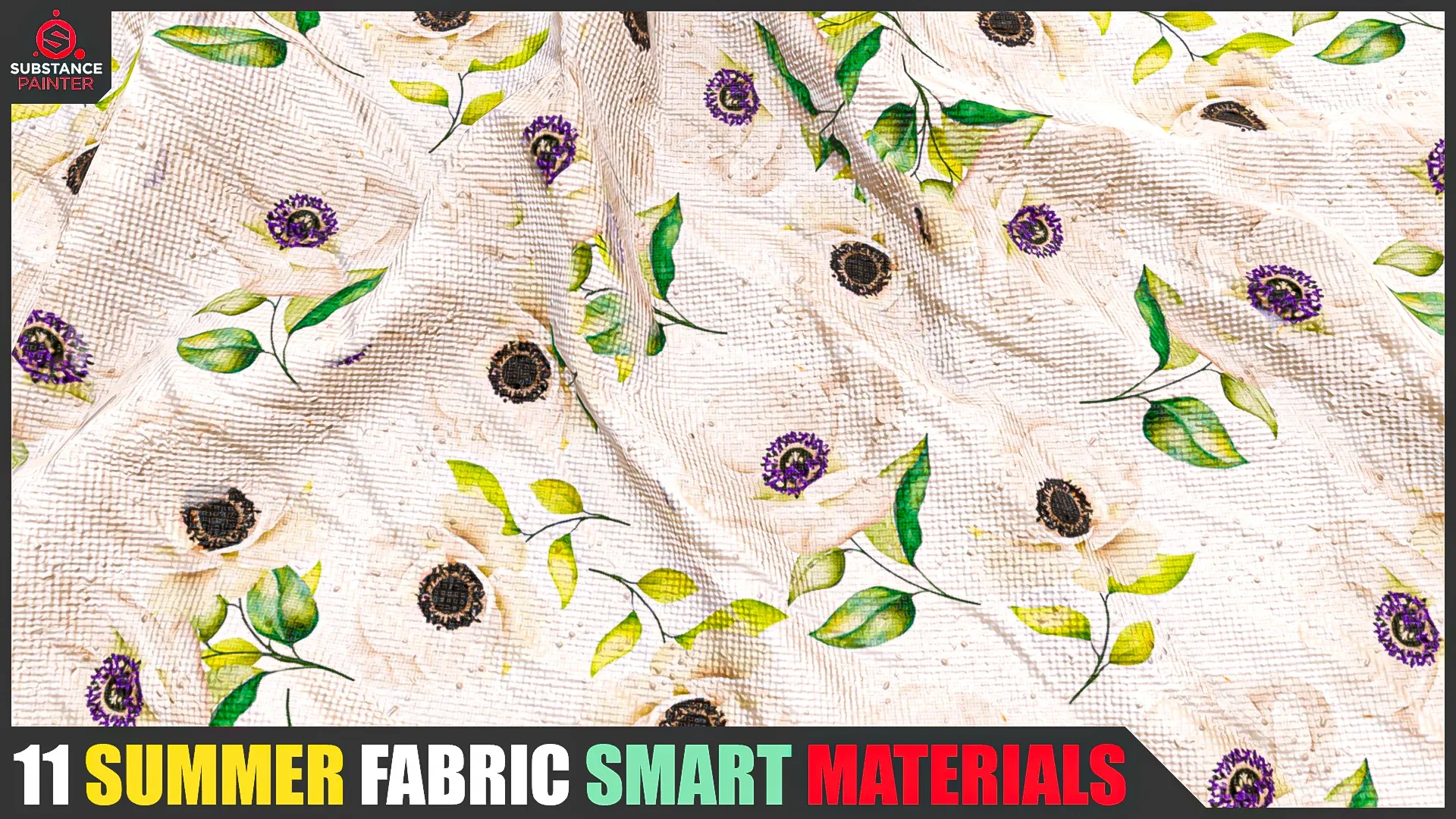 11 Summer Fabric Smart Materials (Substance Painter)