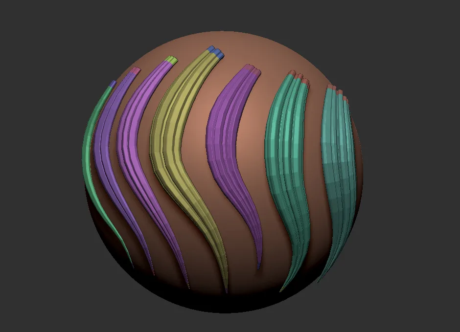 Stylized Zbrush IMM Hair Brush Sets