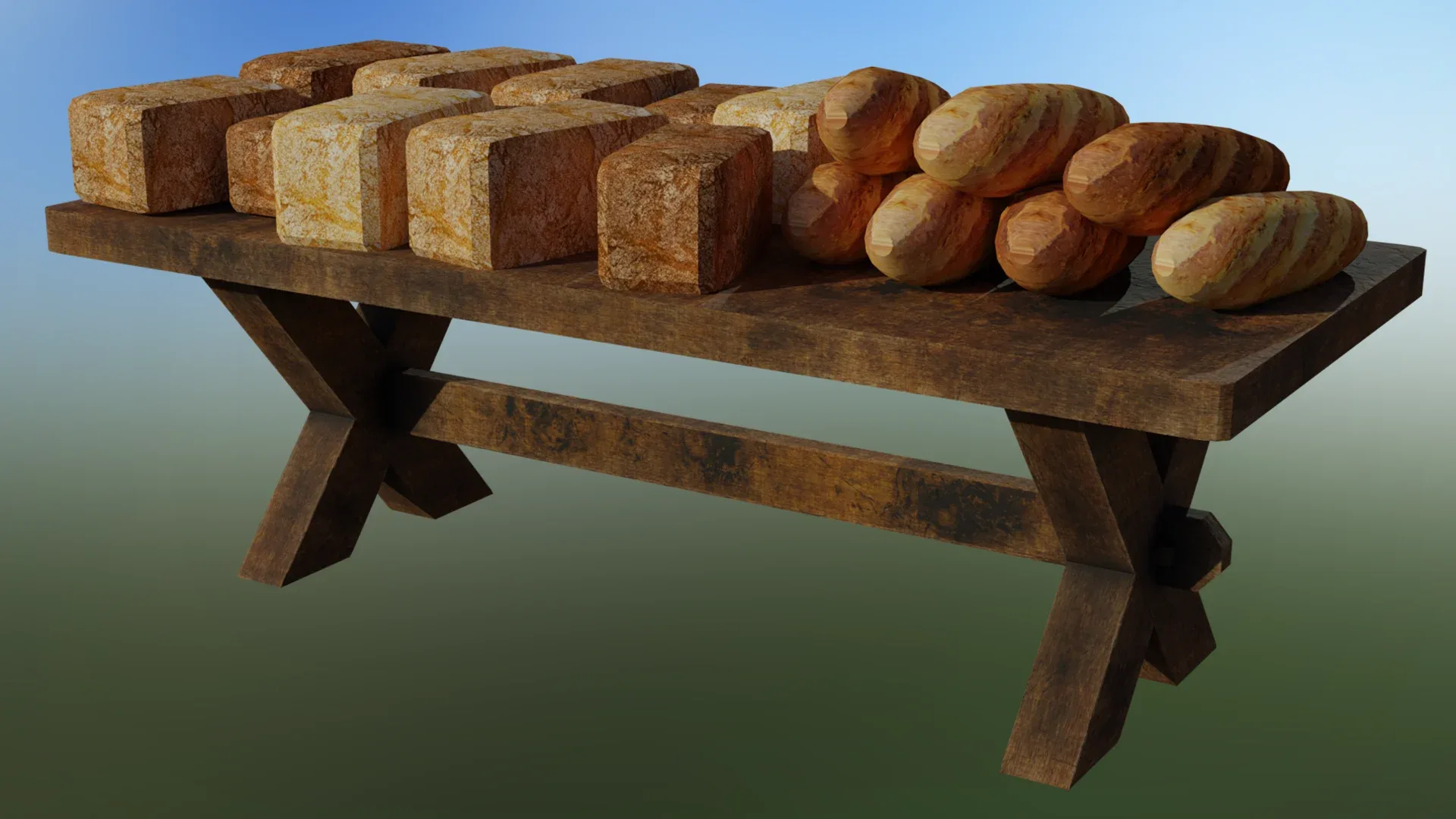 Medieval Bread Table Set