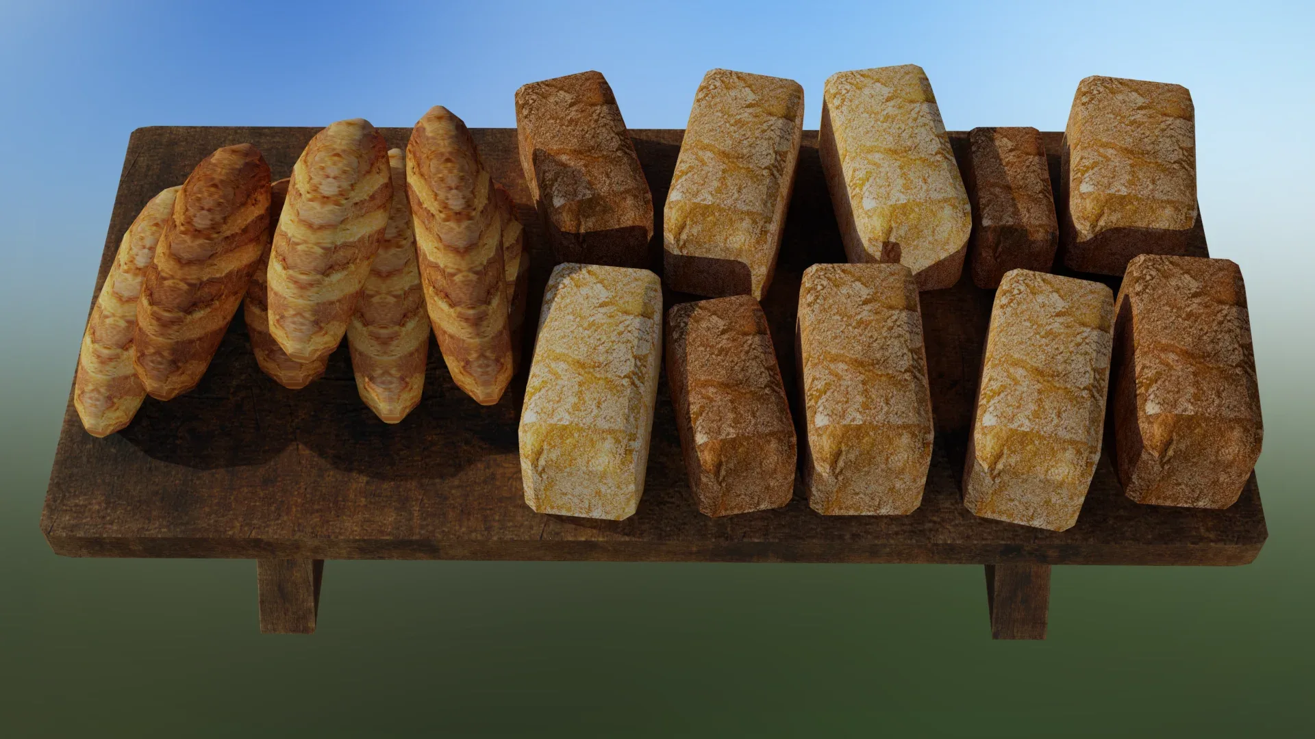 Medieval Bread Table Set