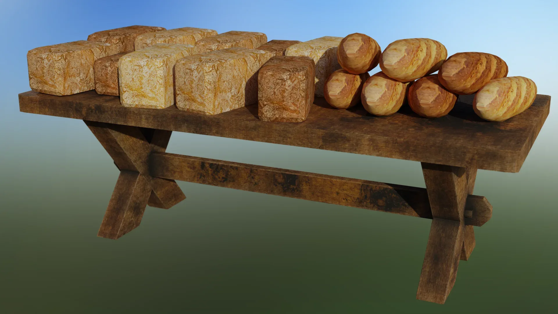 Medieval Bread Table Set