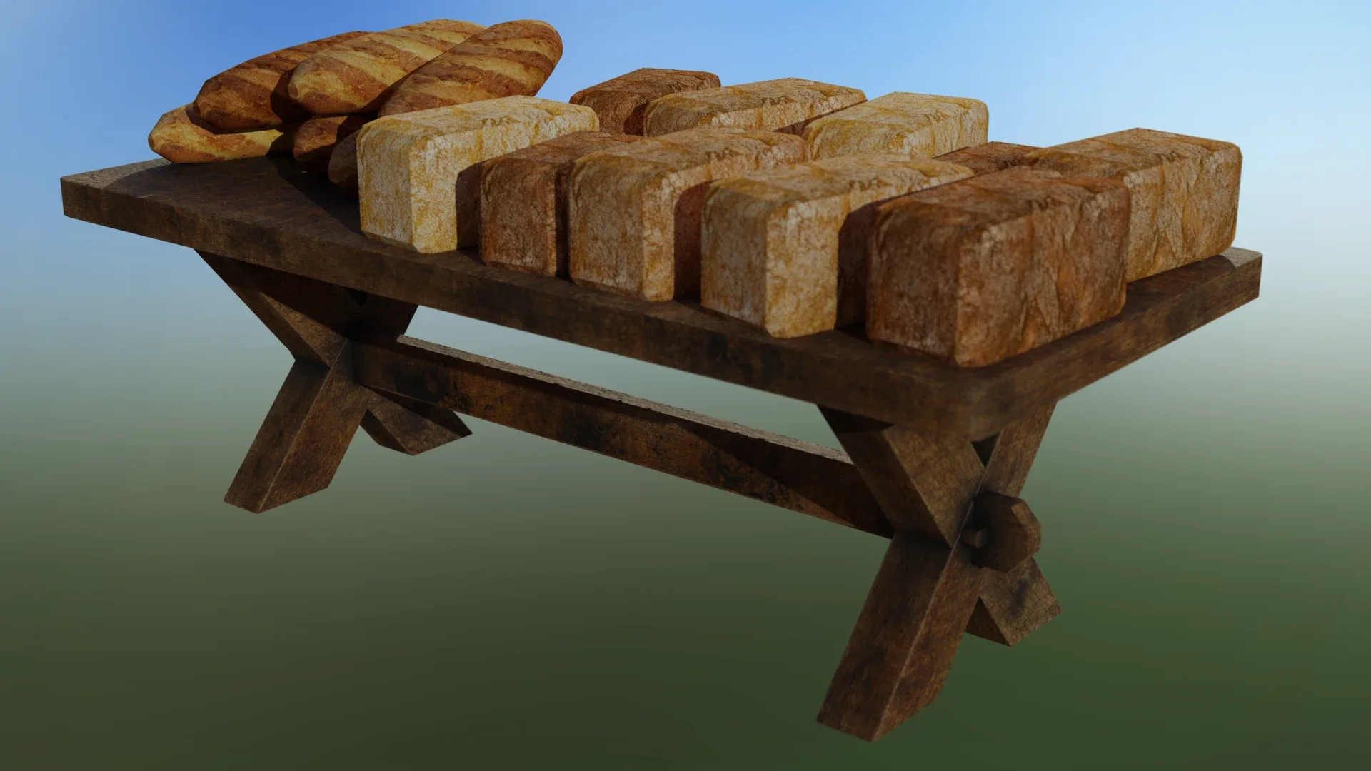 Medieval Bread Table Set